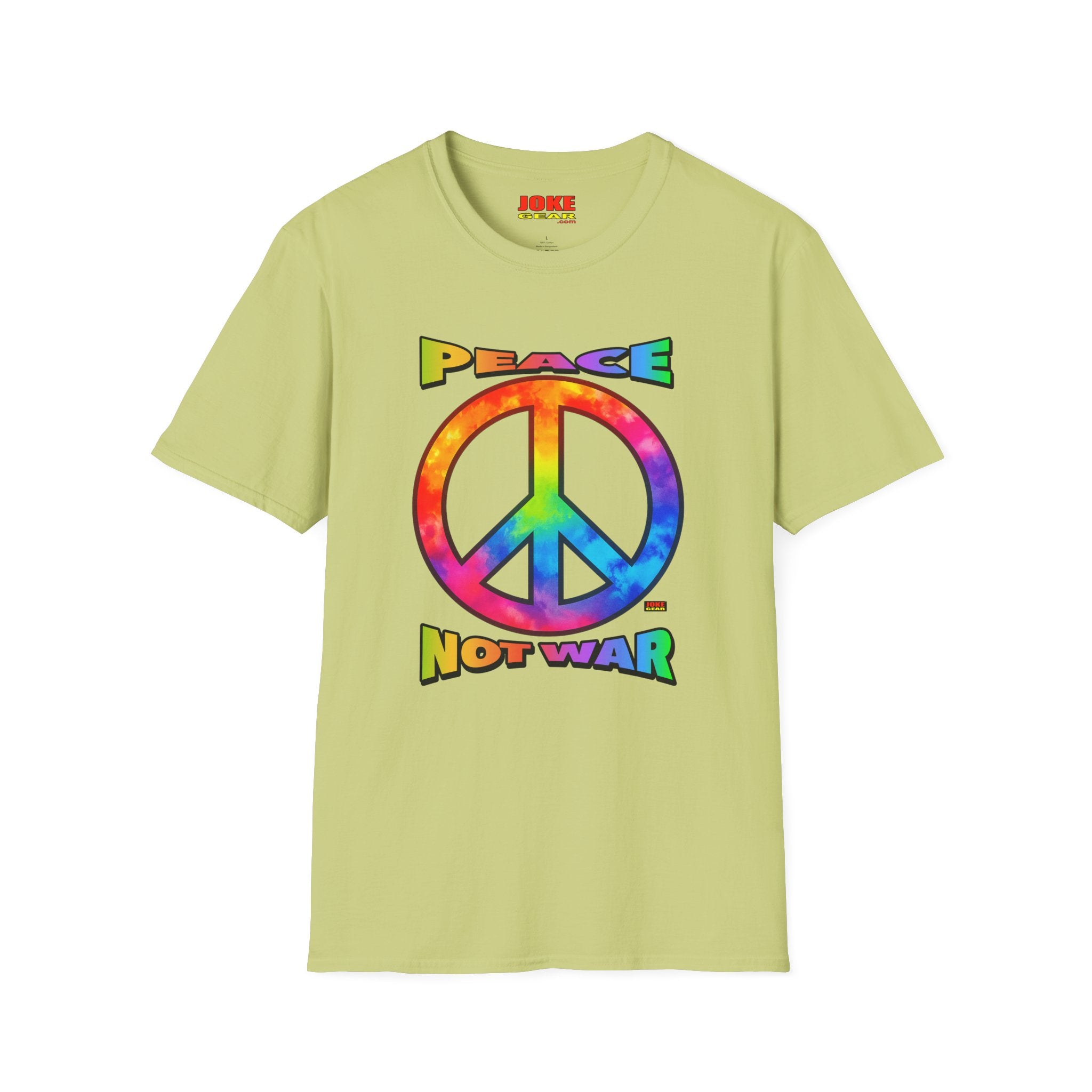 Peace NOT War T-Shirt — Tie-Dye Peace Symbol Retro Graphic Tee