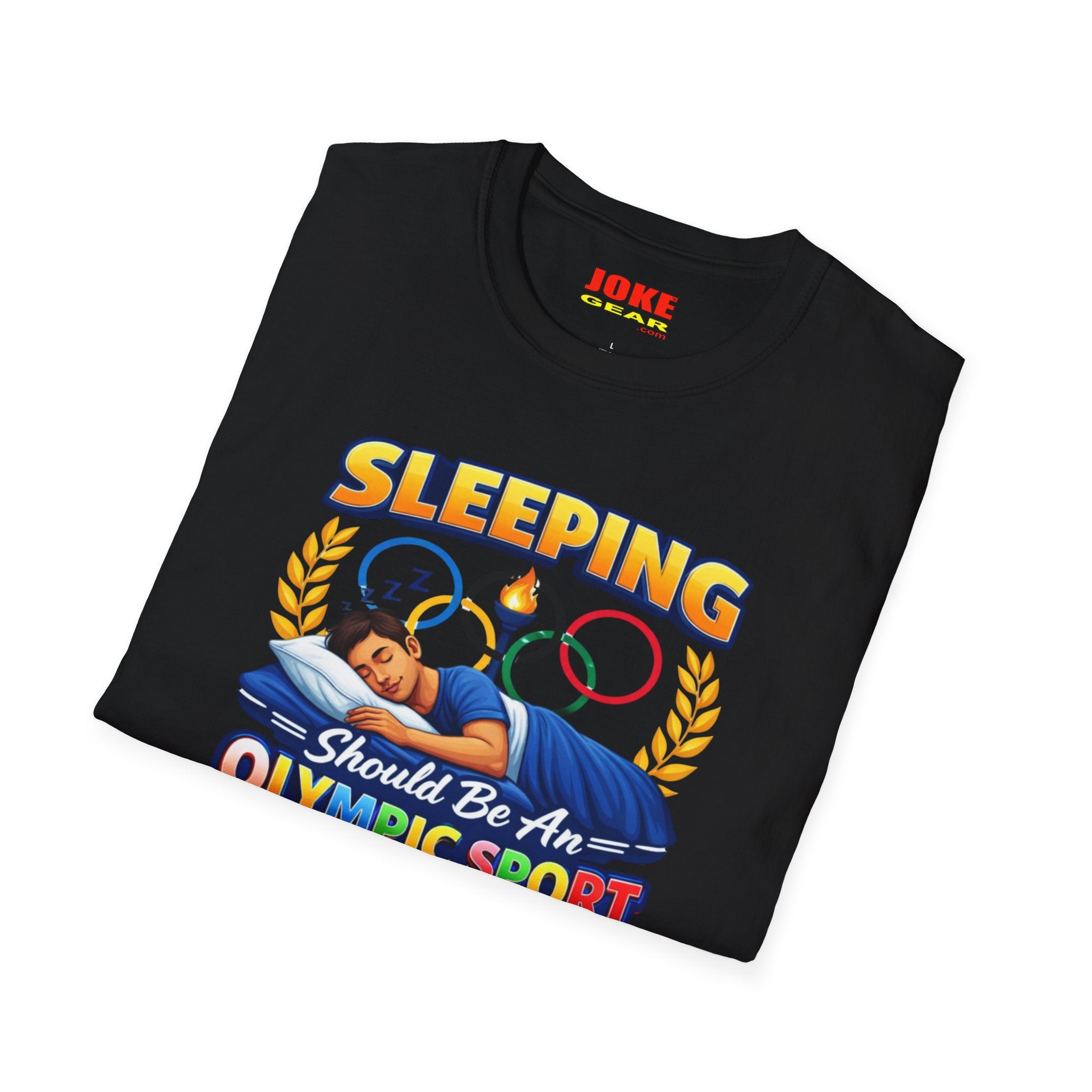 T-Shirt — "Sleeping Should Be An Olympic Sport" Funny Sleep Lover Tee