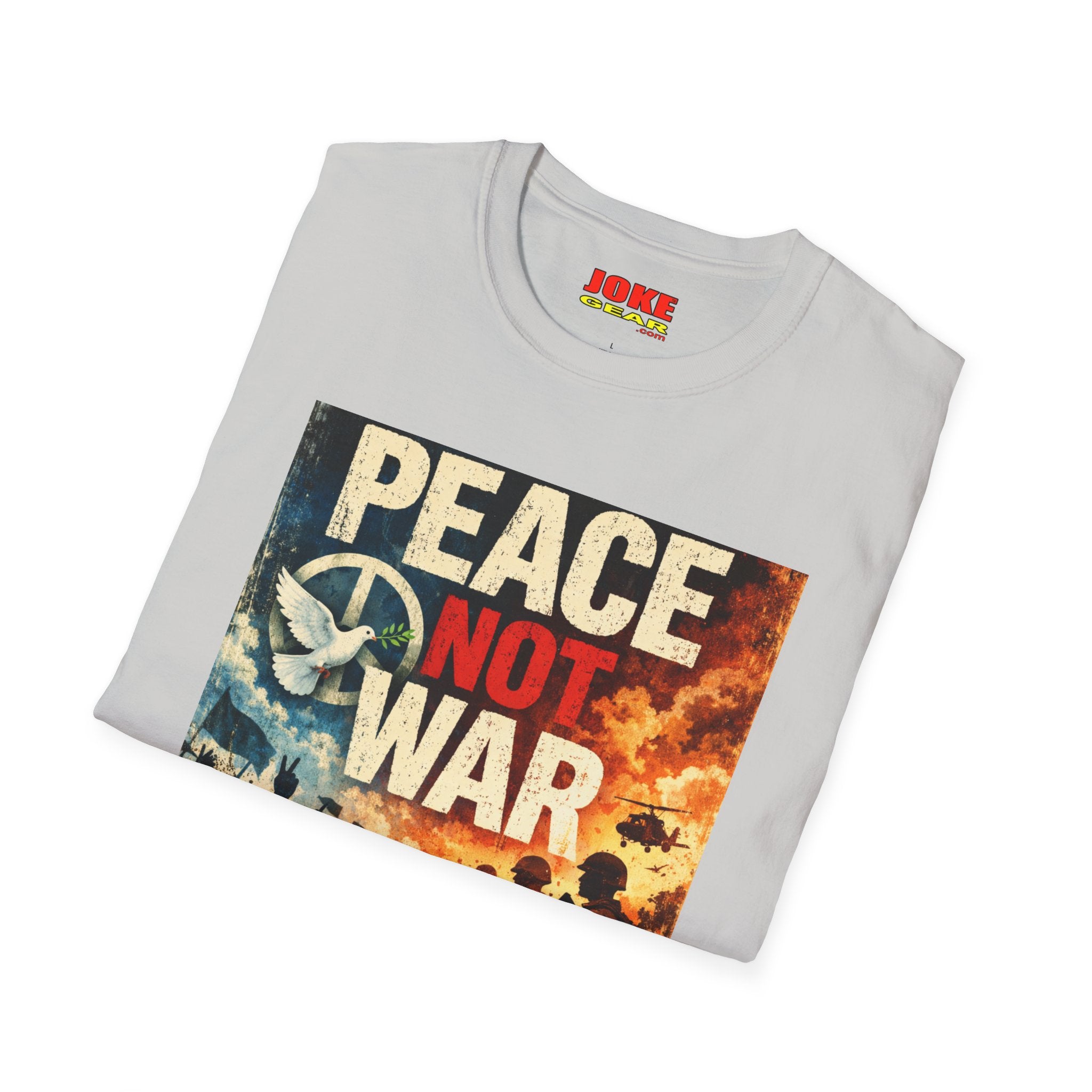 Peace Not War T-Shirt — Vintage Peace Sign Floral Graphic Tee