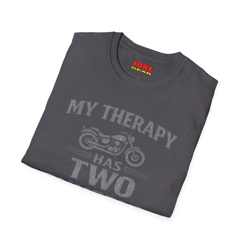 My Therapy Has Two Wheels Motorcycle T-Shirt – Biker Vintage Ride Tee