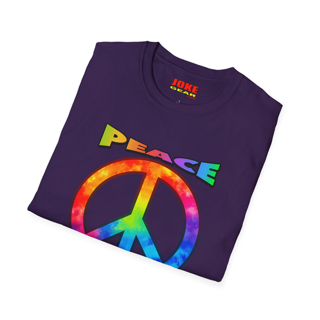 Peace NOT War T-Shirt — Tie-Dye Peace Symbol Retro Graphic Tee