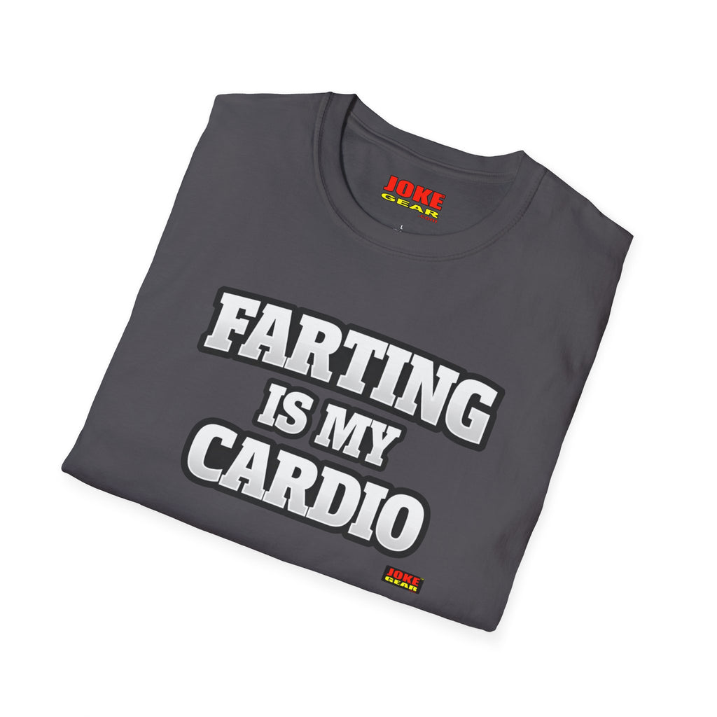 Funny Graphic T-Shirt — “FARTING IS MY CARDIO” Retro Bold Text Tee