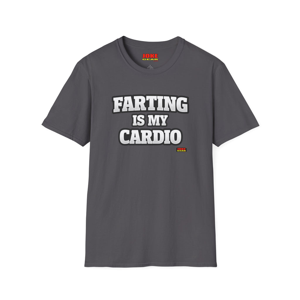 Funny Graphic T-Shirt — “FARTING IS MY CARDIO” Retro Bold Text Tee