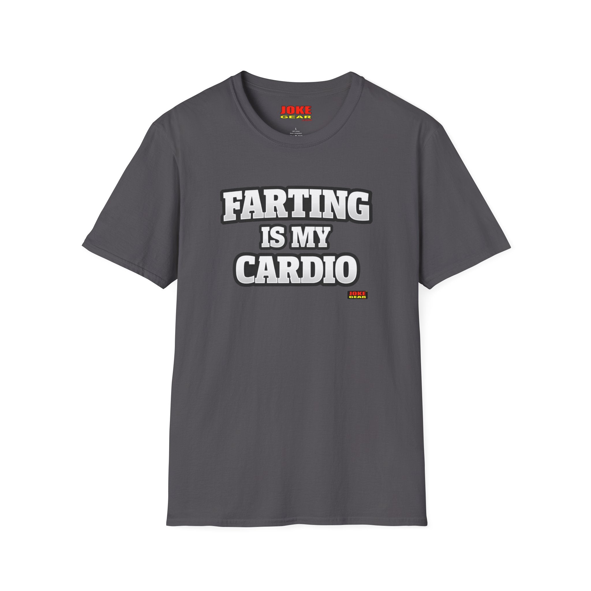 Funny Graphic T-Shirt — “FARTING IS MY CARDIO” Retro Bold Text Tee