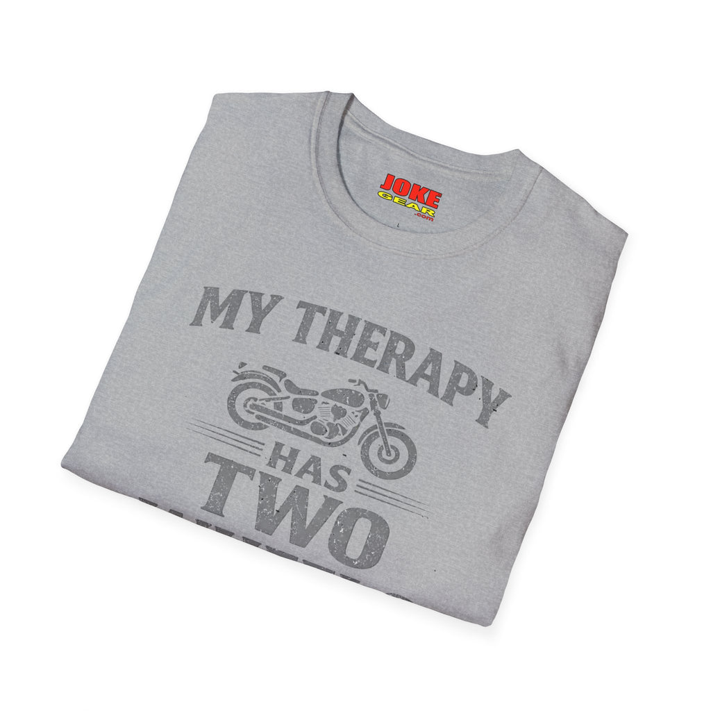 My Therapy Has Two Wheels Motorcycle T-Shirt – Biker Vintage Ride Tee