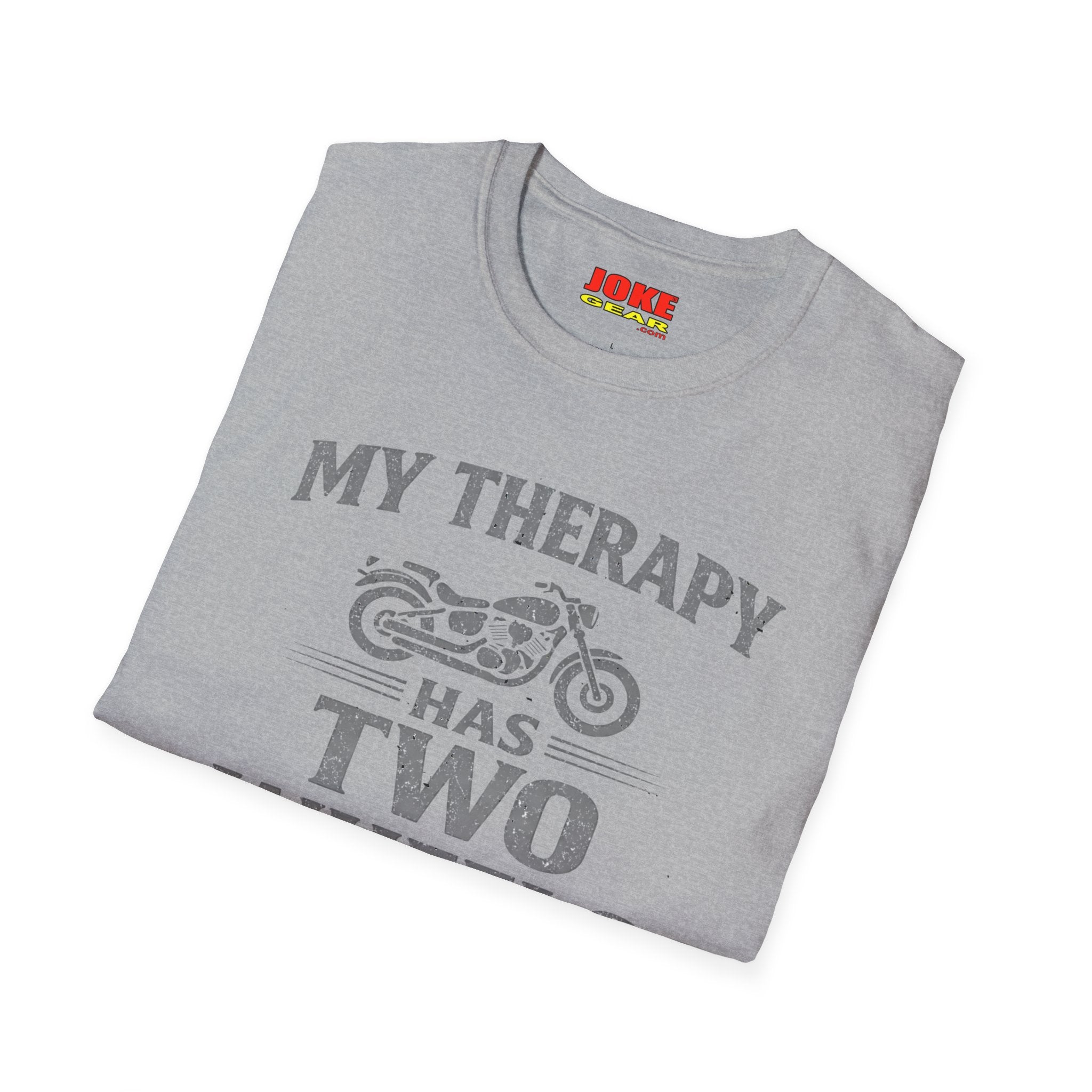 My Therapy Has Two Wheels Motorcycle T-Shirt – Biker Vintage Ride Tee