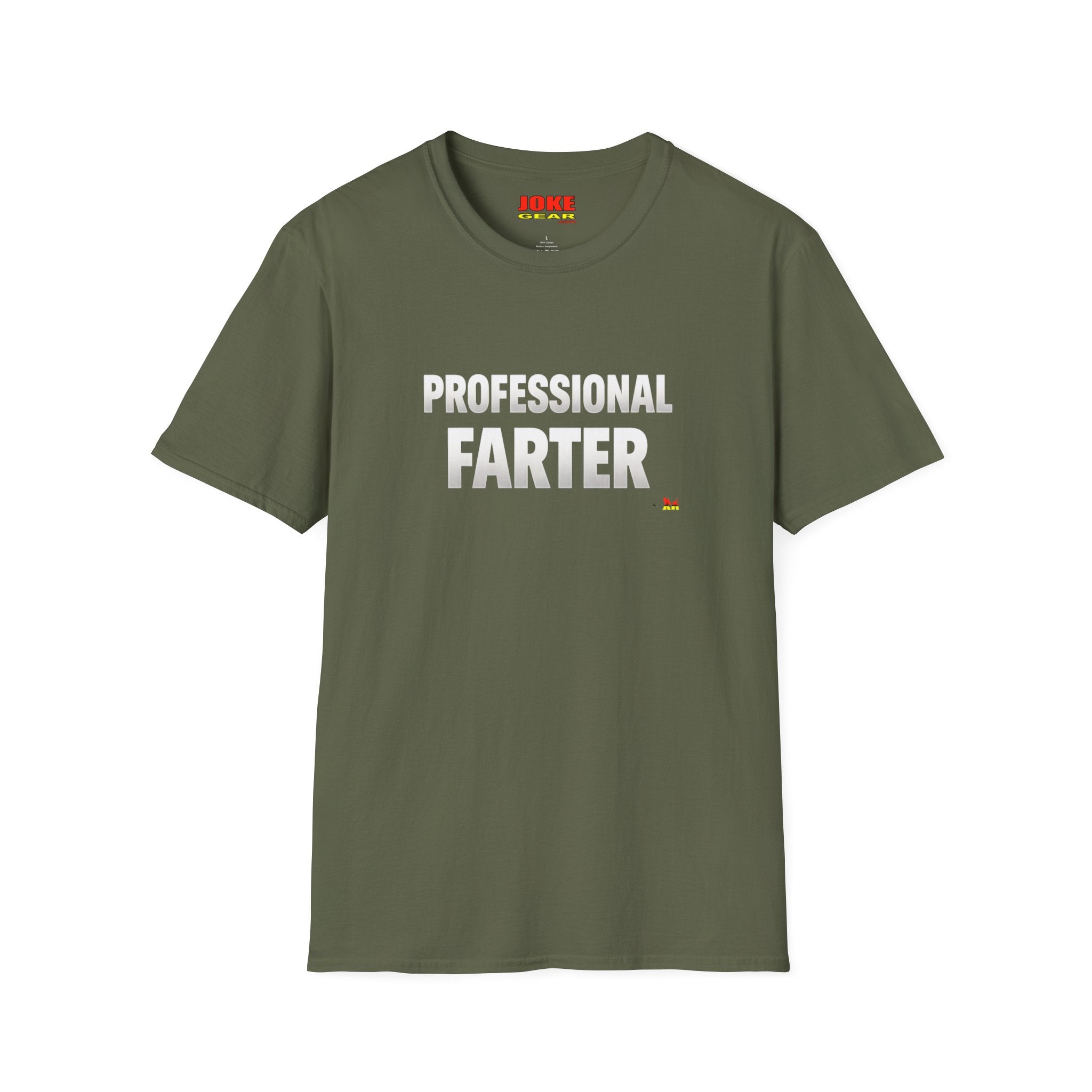 Professional Farter T-Shirt — Subtle White Text Tee for Fans & Gift