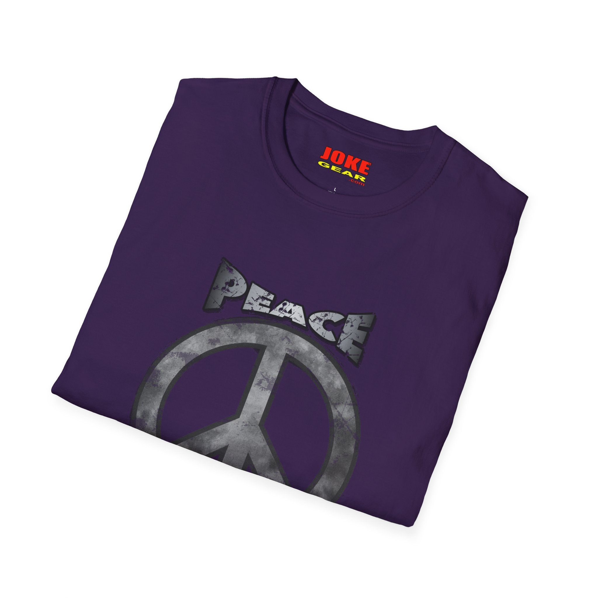 Peace NOT War T-Shirt — Distressed Camo Peace Sign Graphic Tee