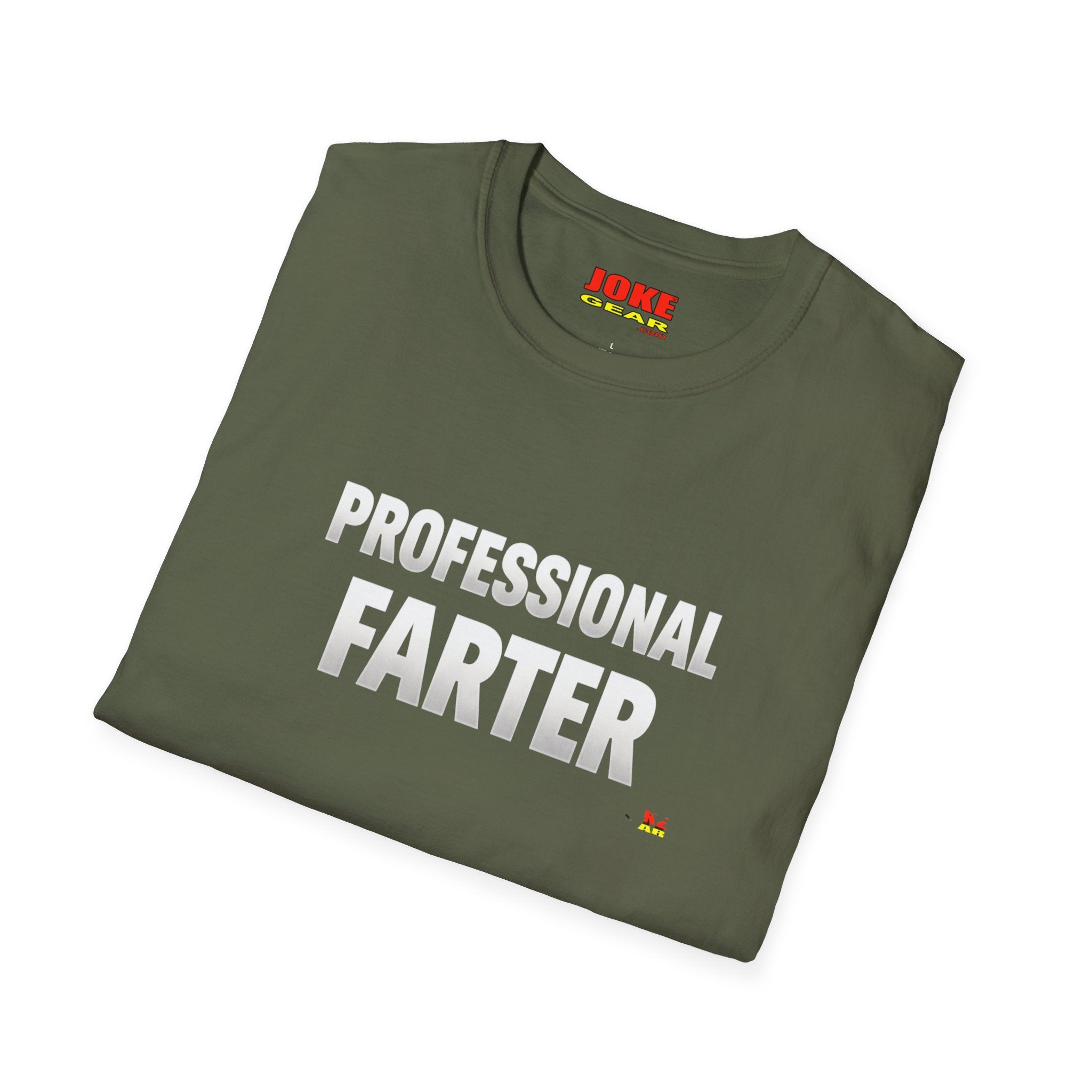 Professional Farter T-Shirt — Subtle White Text Tee for Fans & Gift