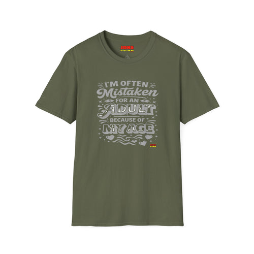 Adult Because of My Age T-Shirt — Funny Retro Typography Tee for Grown-Ups