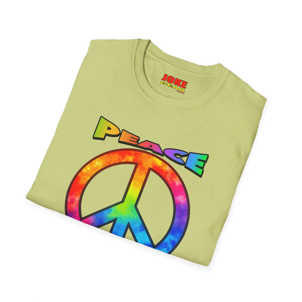 Peace NOT War T-Shirt — Tie-Dye Peace Symbol Retro Graphic Tee