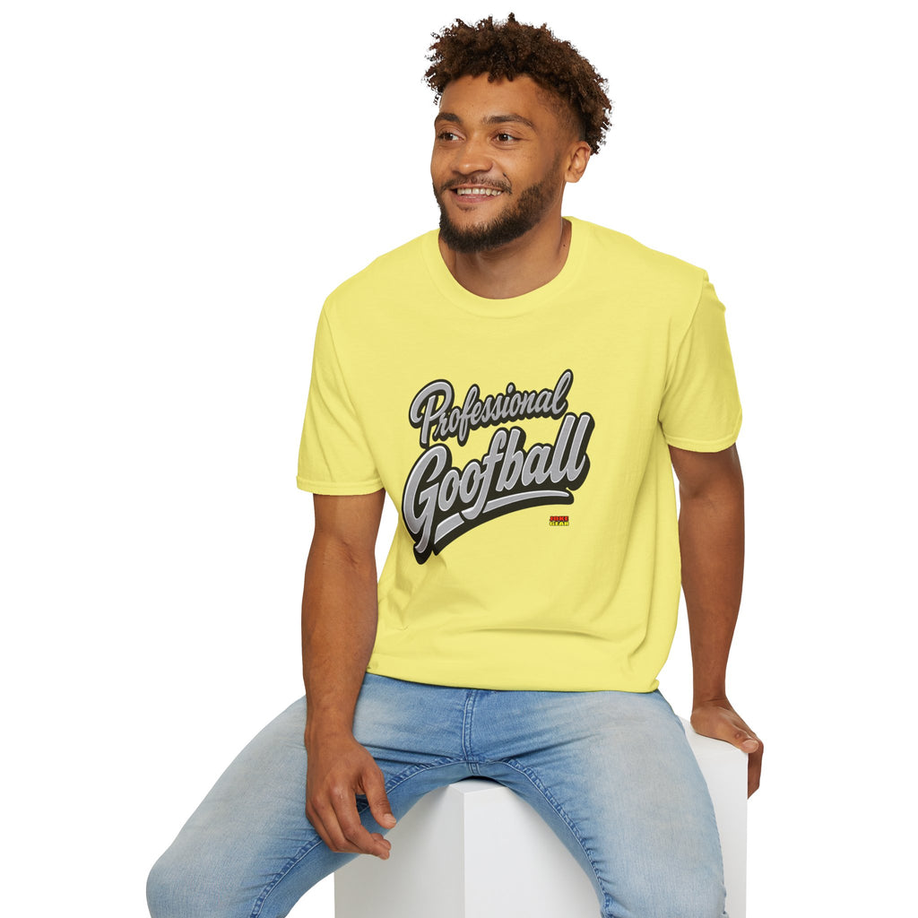 Professional Goofball T-Shirt — Funny Retro Script Tee for Casual Wear