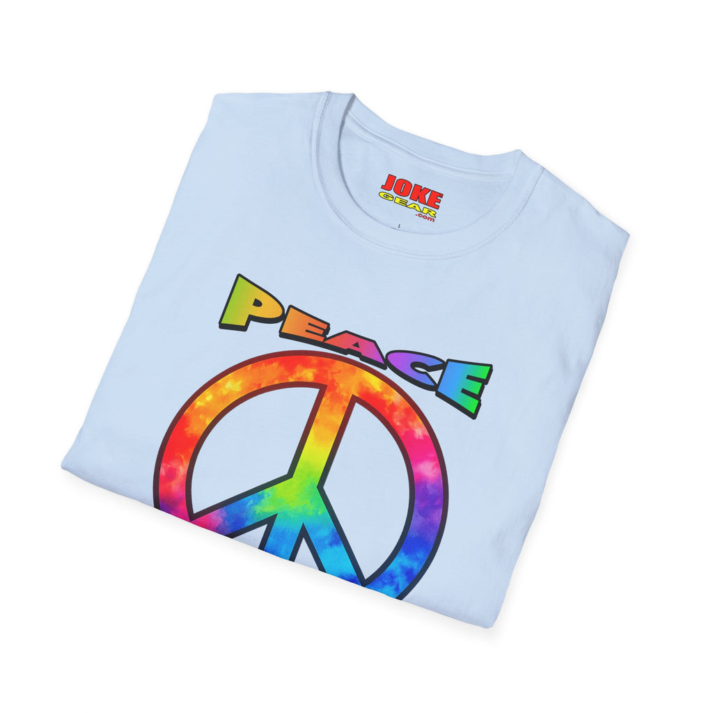Peace NOT War T-Shirt — Tie-Dye Peace Symbol Retro Graphic Tee