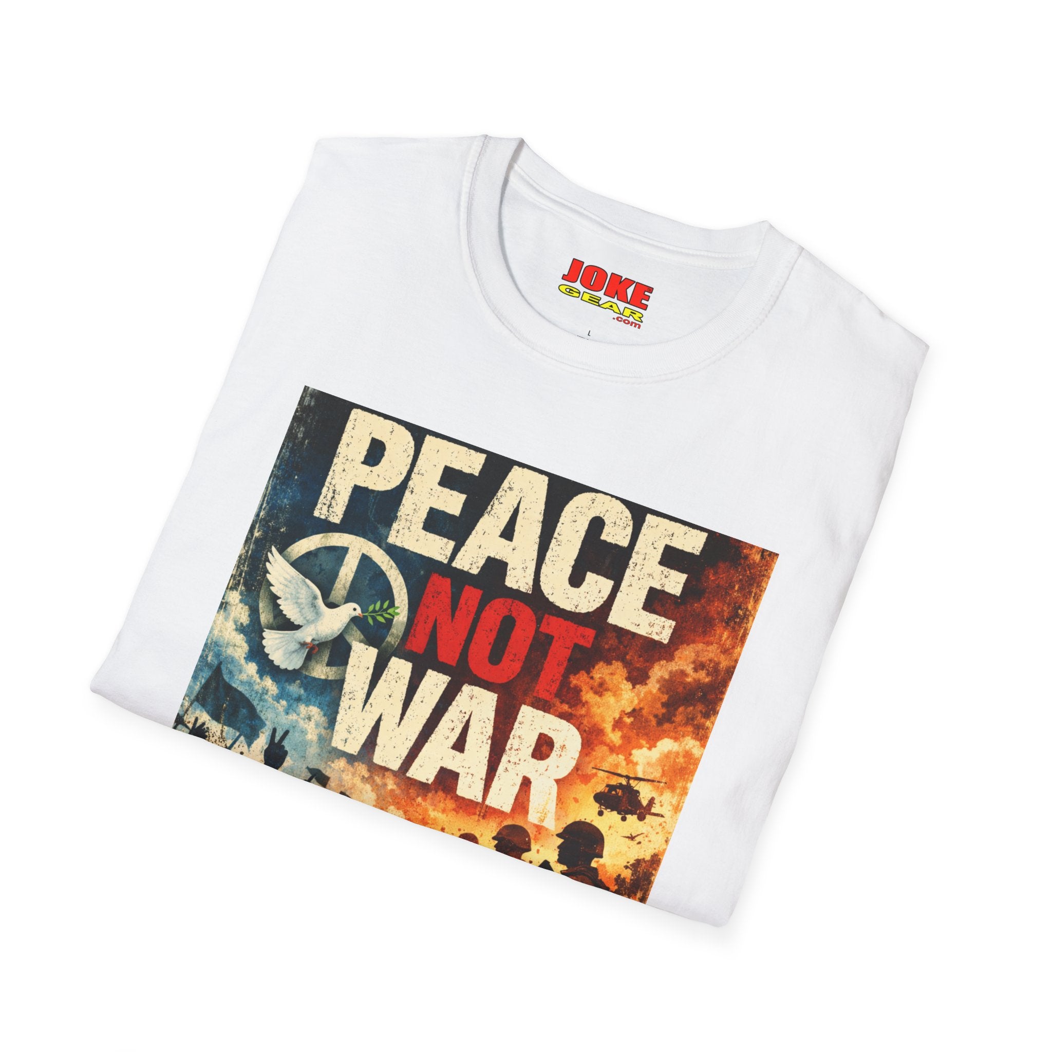 Peace Not War T-Shirt — Vintage Peace Sign Floral Graphic Tee