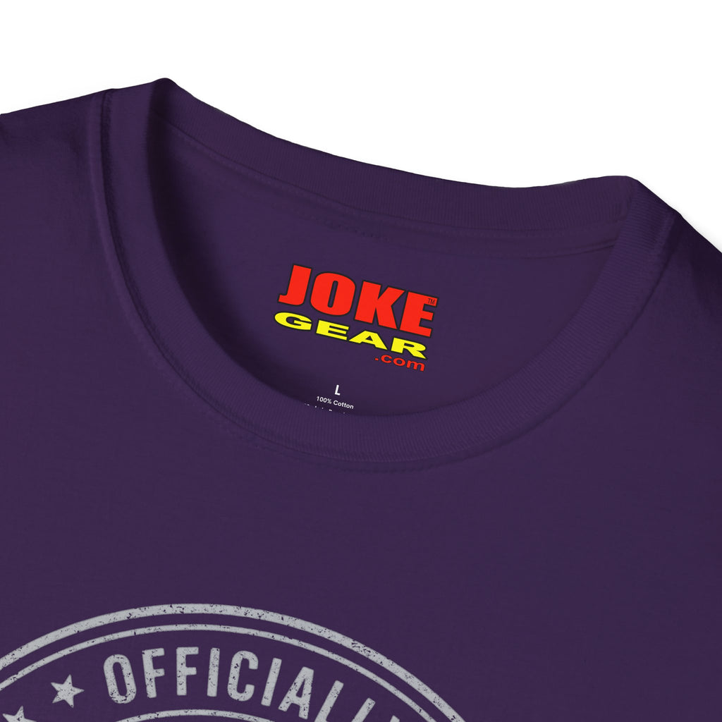 Retired Badge T-Shirt — "Officially Retired" Funny Retirement Tee