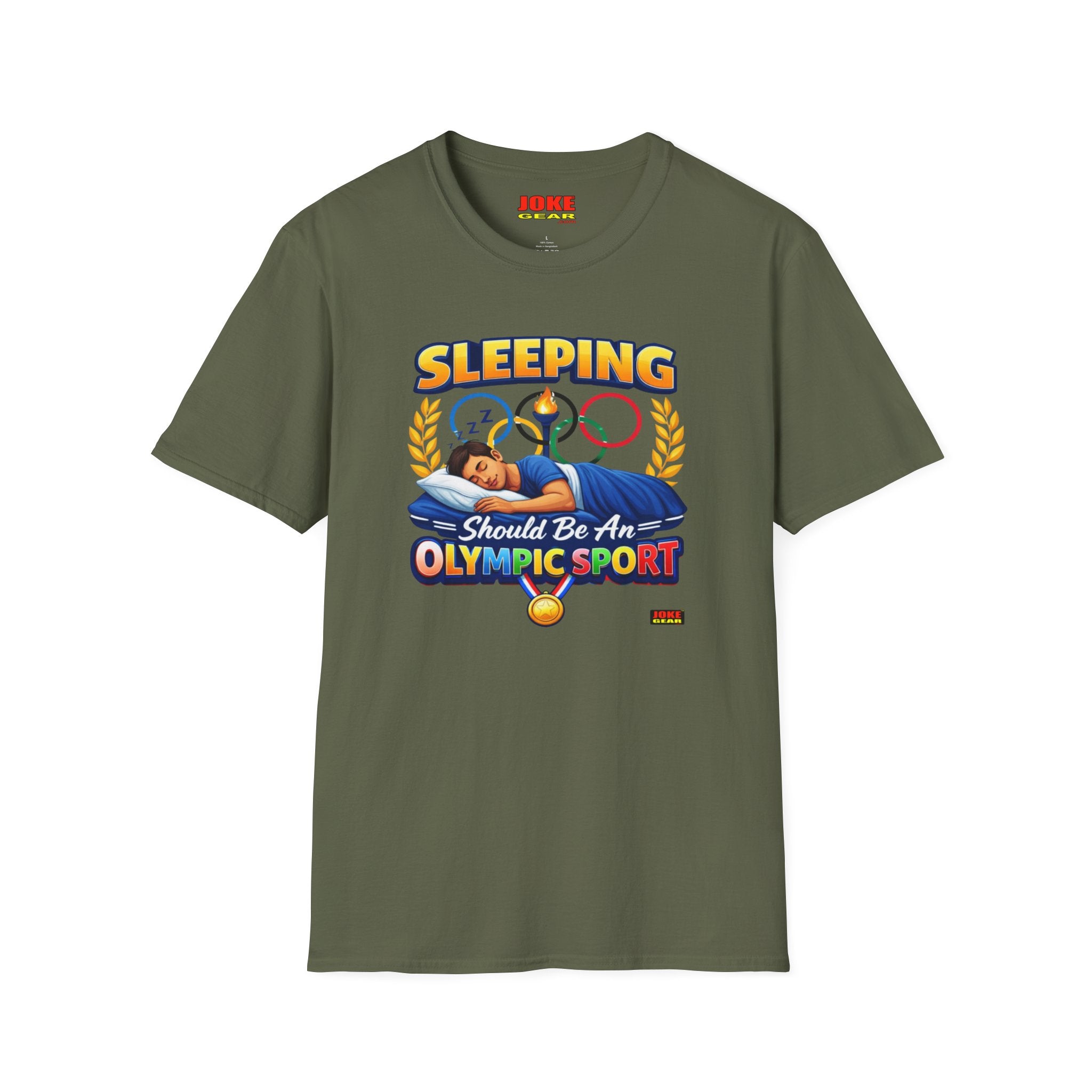 T-Shirt — "Sleeping Should Be An Olympic Sport" Funny Sleep Lover Tee