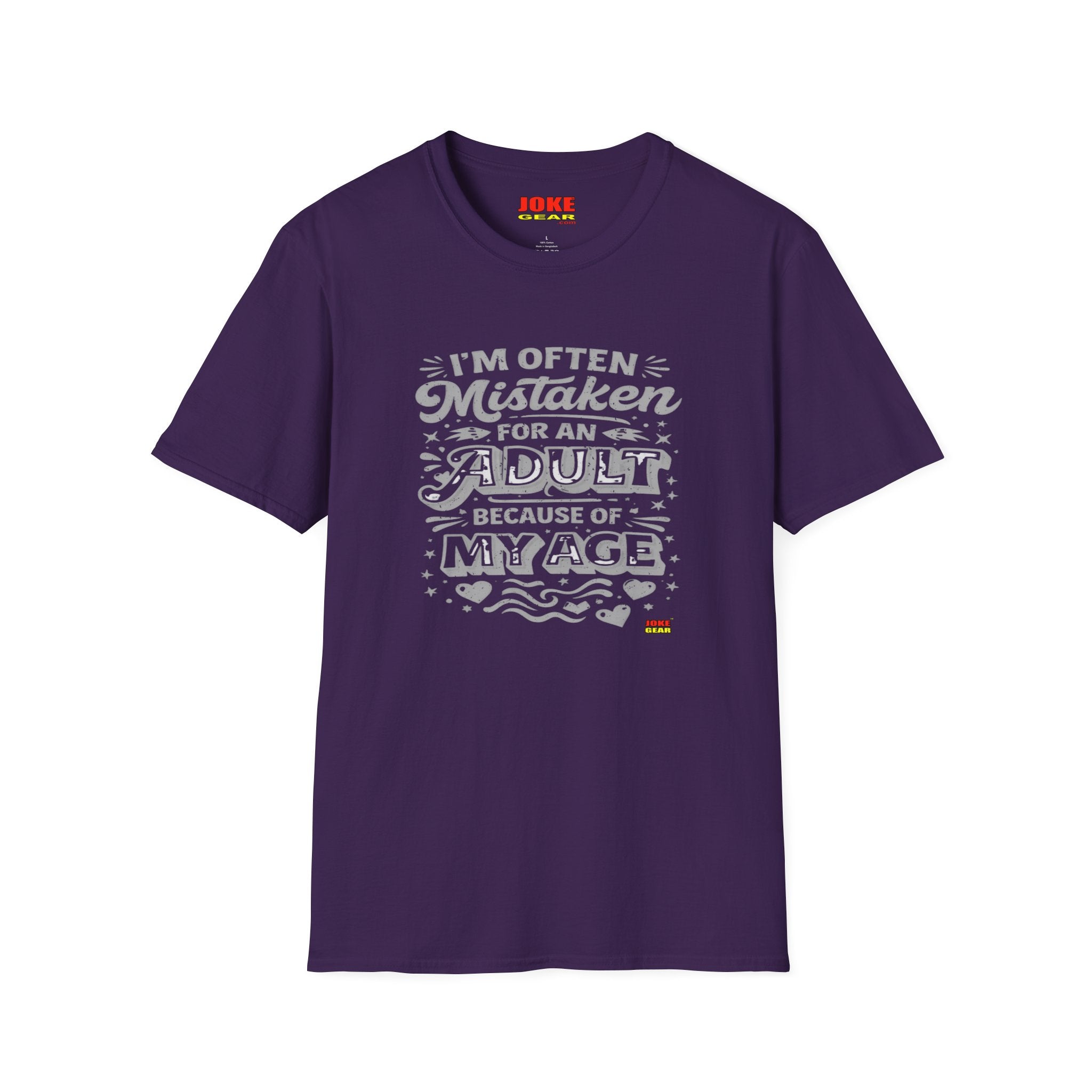 Adult Because of My Age T-Shirt — Funny Retro Typography Tee for Grown-Ups