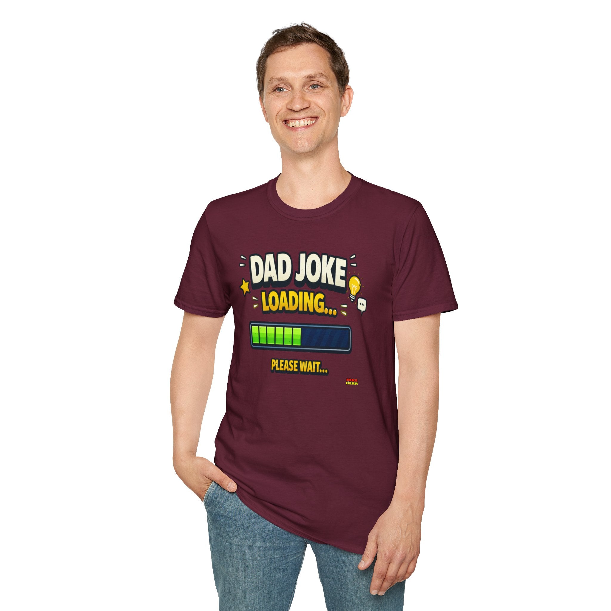 Dad Joke Loading T-Shirt — Funny Father’s Day Gift, "Please Wait" Progress Bar Tee