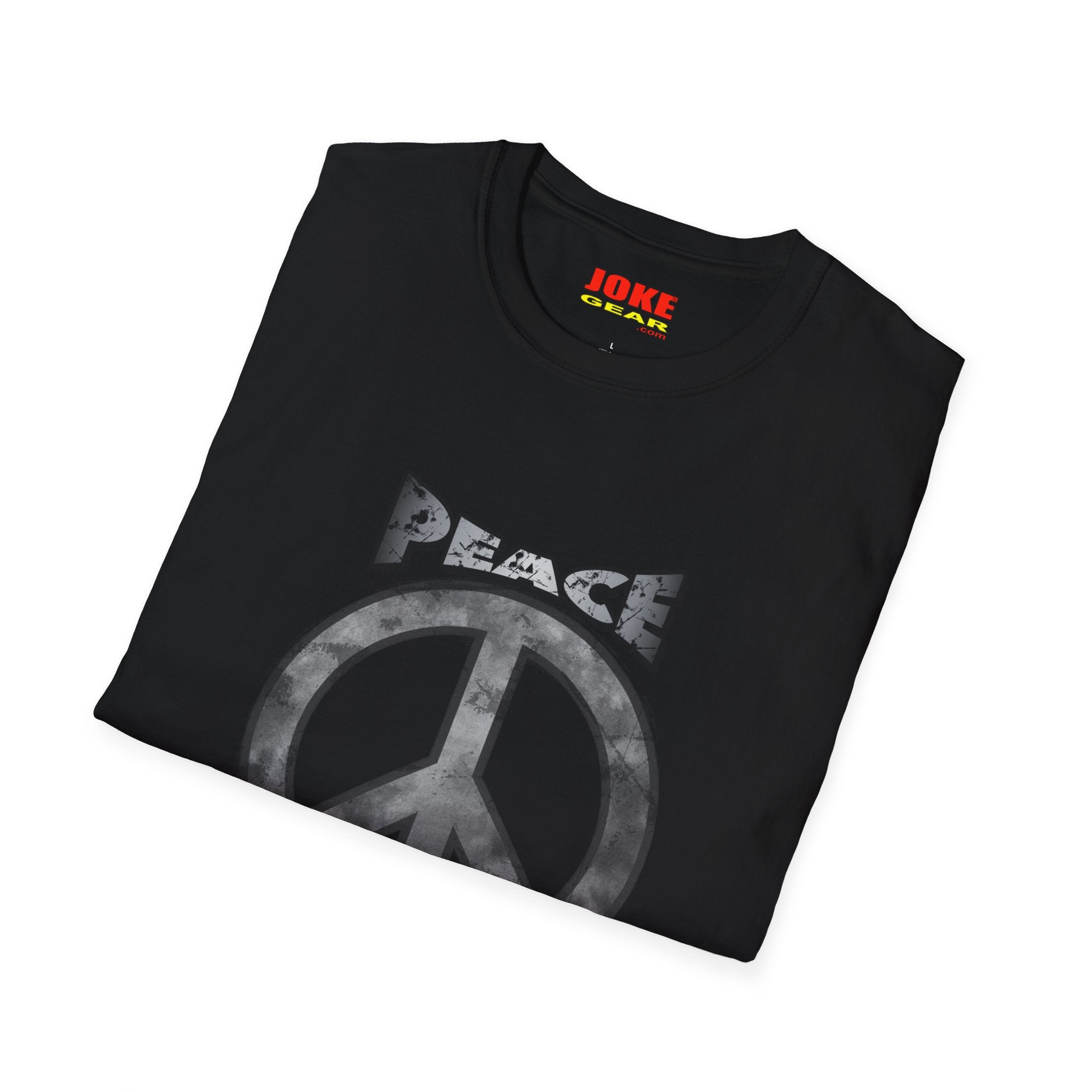 Peace NOT War T-Shirt — Distressed Camo Peace Sign Graphic Tee