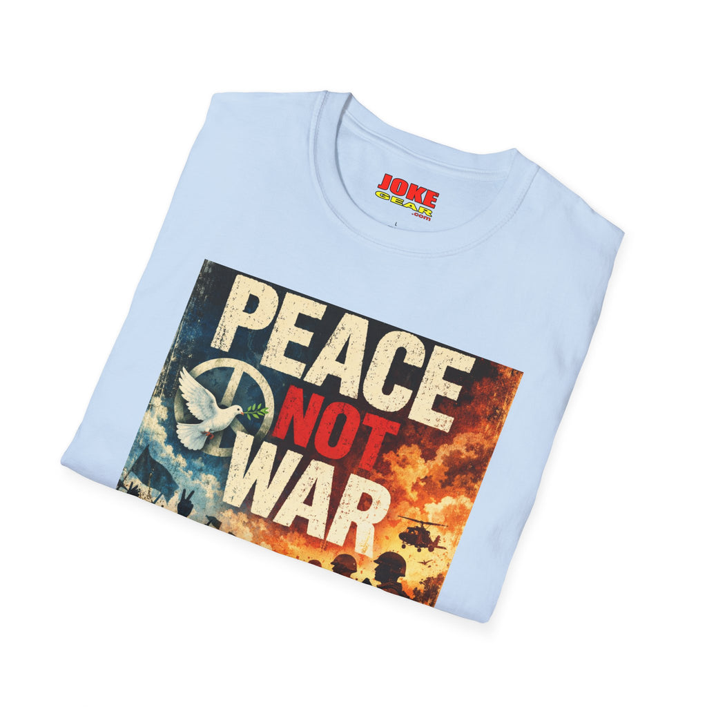 Peace Not War T-Shirt — Vintage Peace Sign Floral Graphic Tee