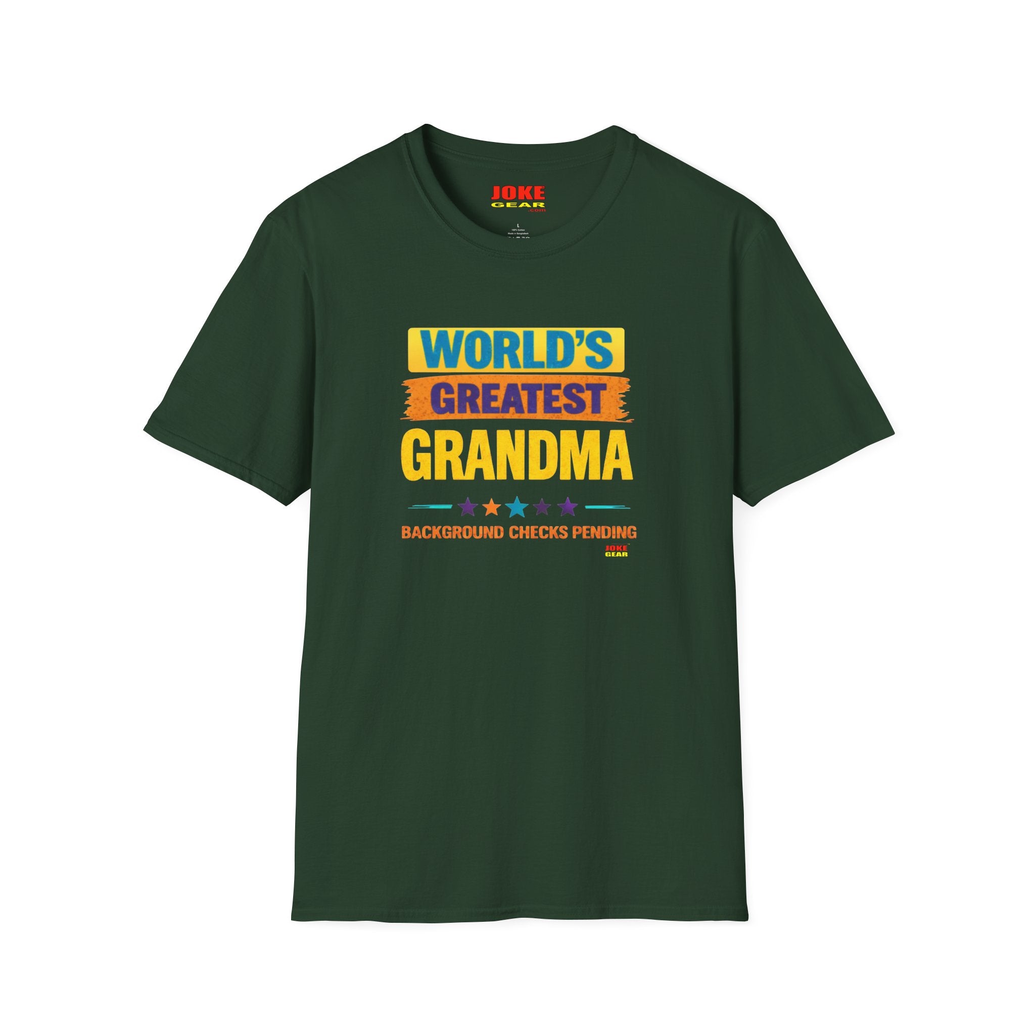 World's Greatest Grandma T-Shirt — "Background Checks Pending" Funny Grandmother Gift