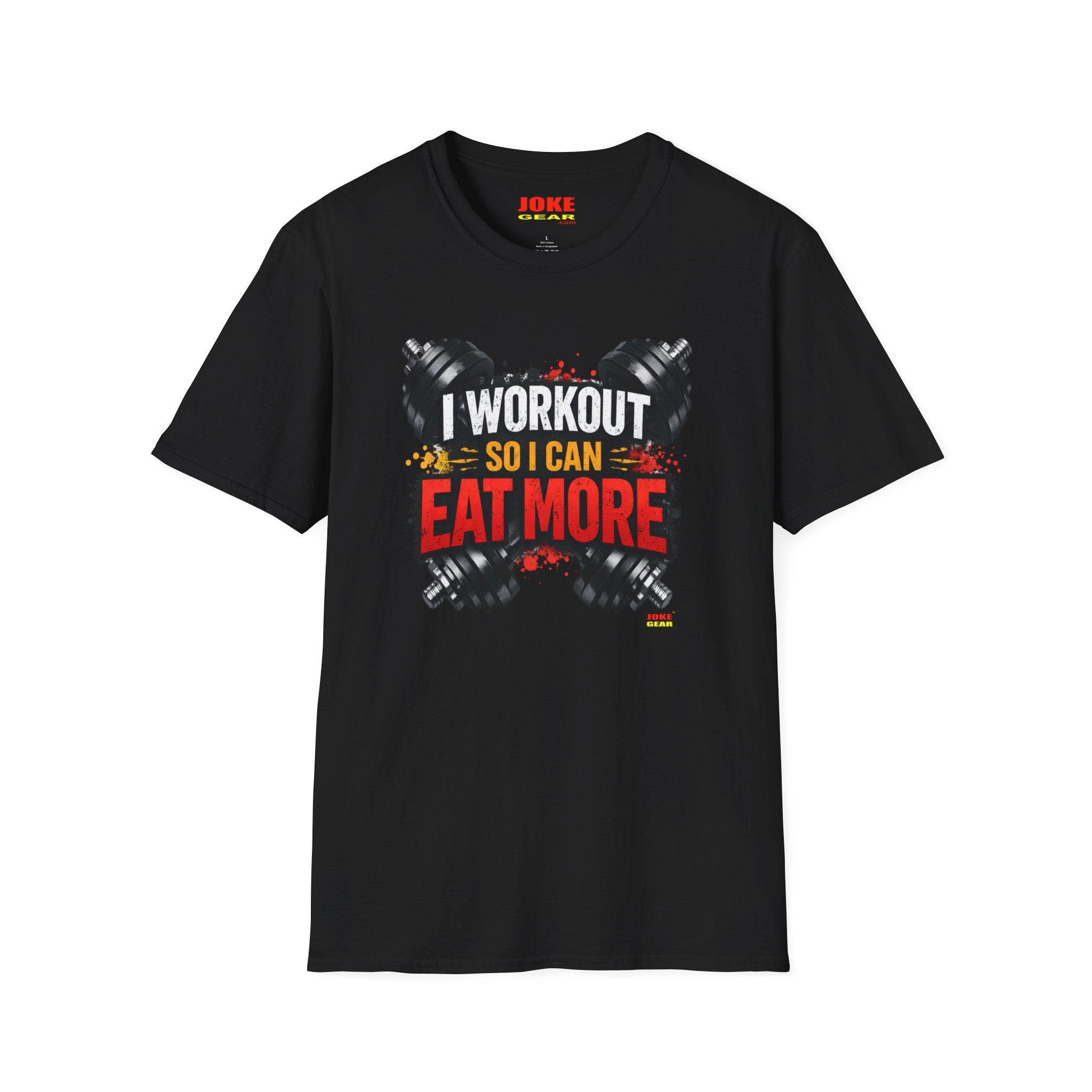 Workout T-Shirt — "I Workout So I Can Eat More" Funny Gym Tee