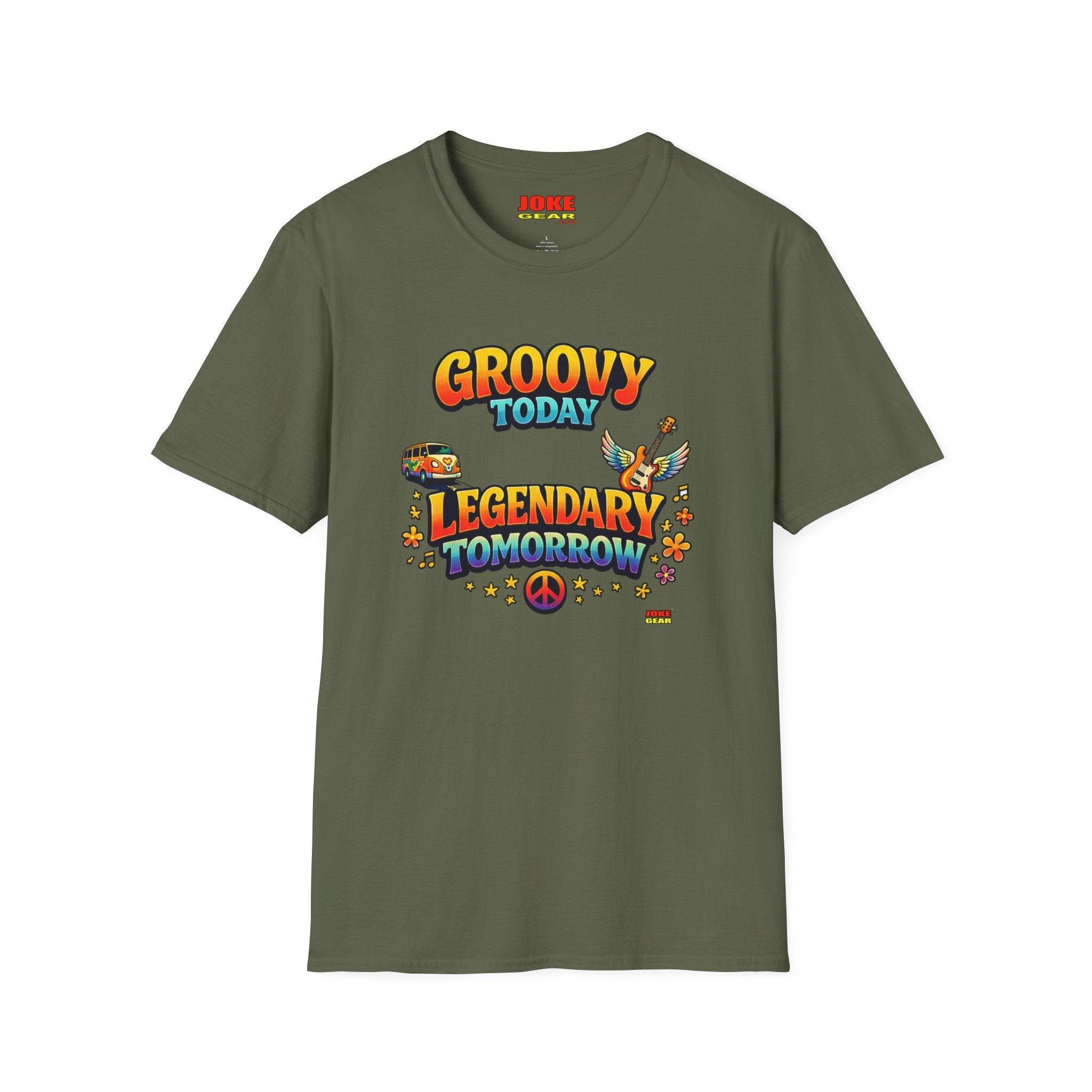 Groovy Today Legendary Tomorrow T-Shirt — Retro 60s Hippie Graphic Tee