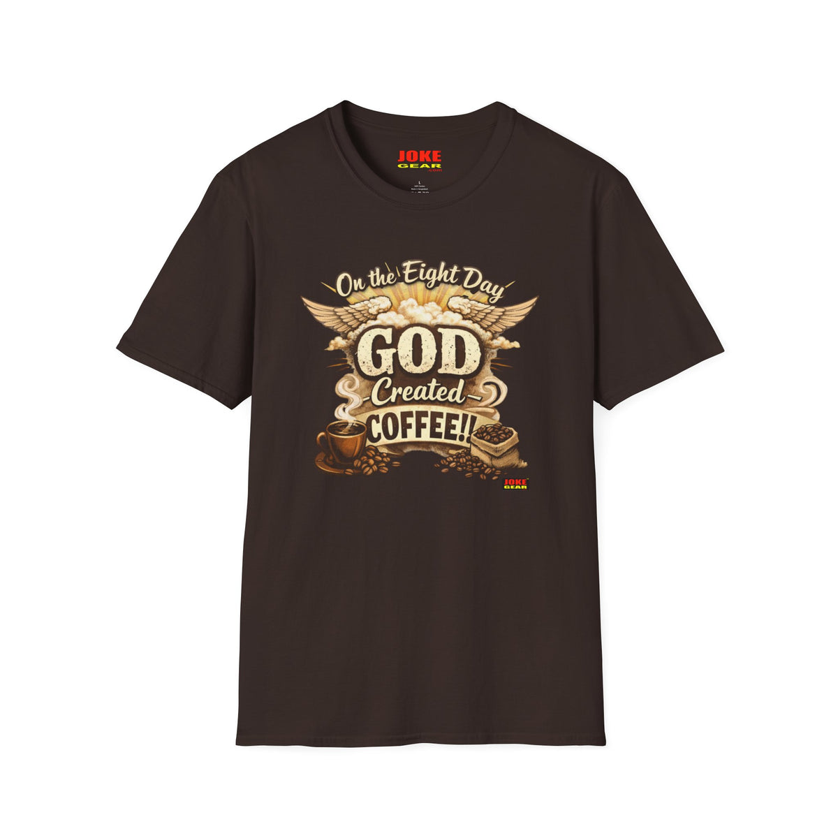 God Created Coffee T-Shirt — Vintage Coffee Lover Tee