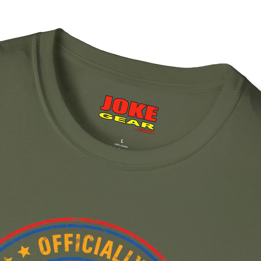 Retired Badge T-Shirt — "Officially Retired (Not My Problem Anymore)" Retirement Tee
