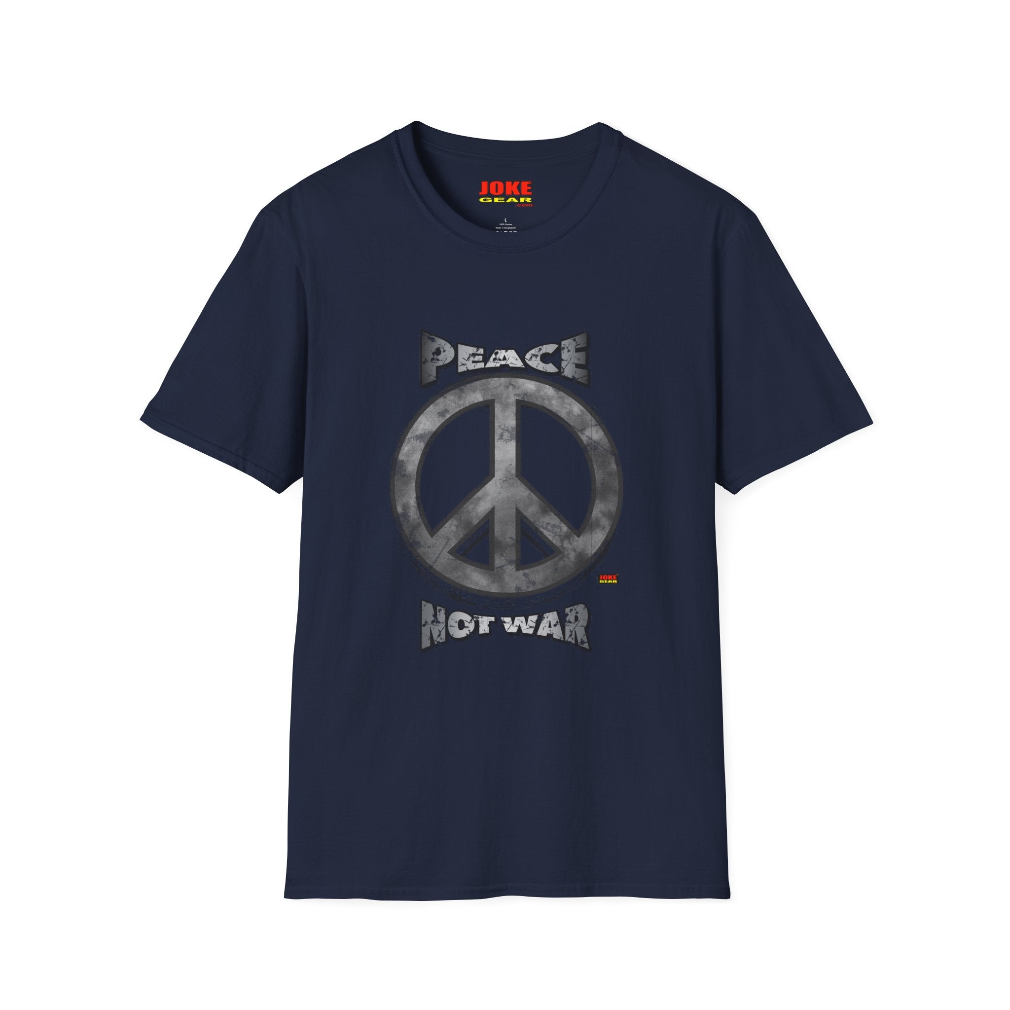 Peace NOT War T-Shirt — Distressed Camo Peace Sign Graphic Tee