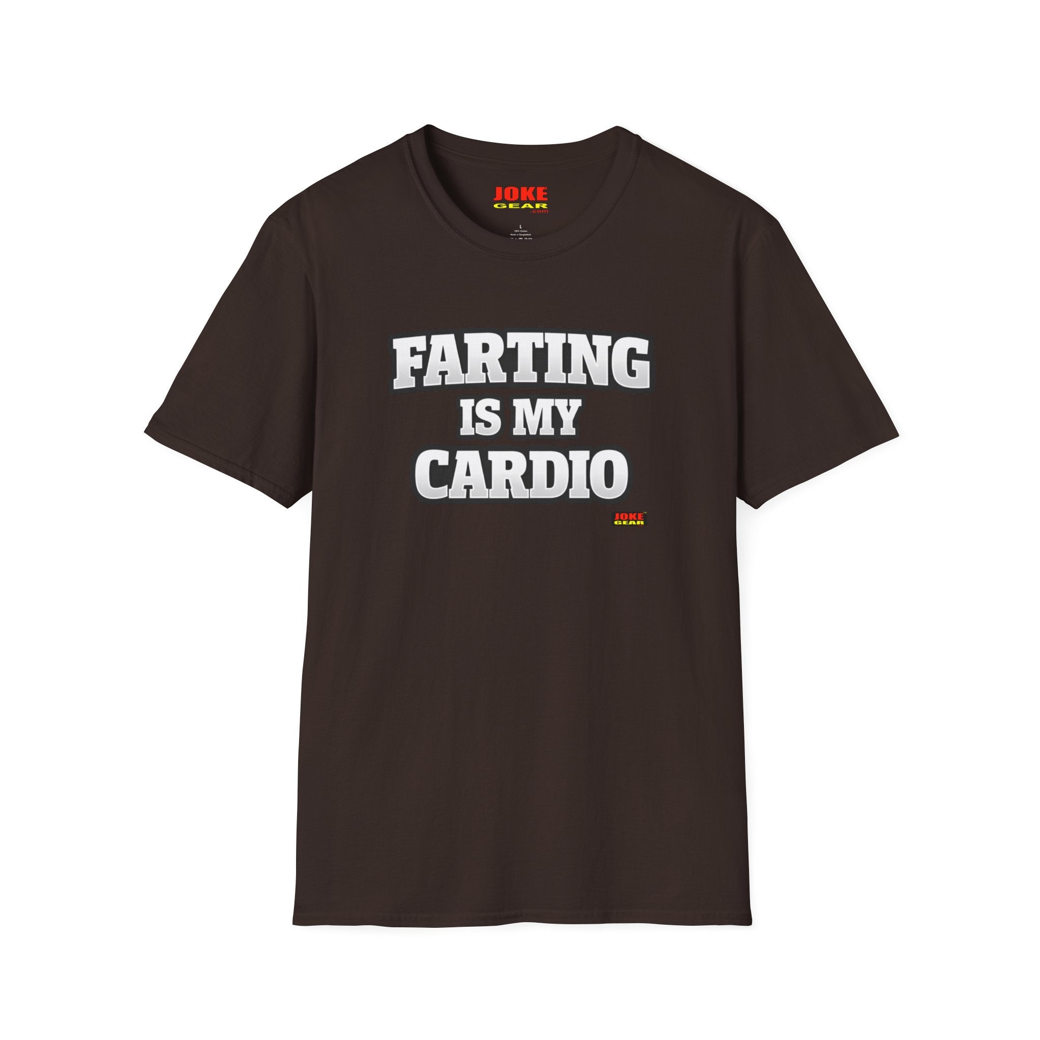 Funny Graphic T-Shirt — “FARTING IS MY CARDIO” Retro Bold Text Tee