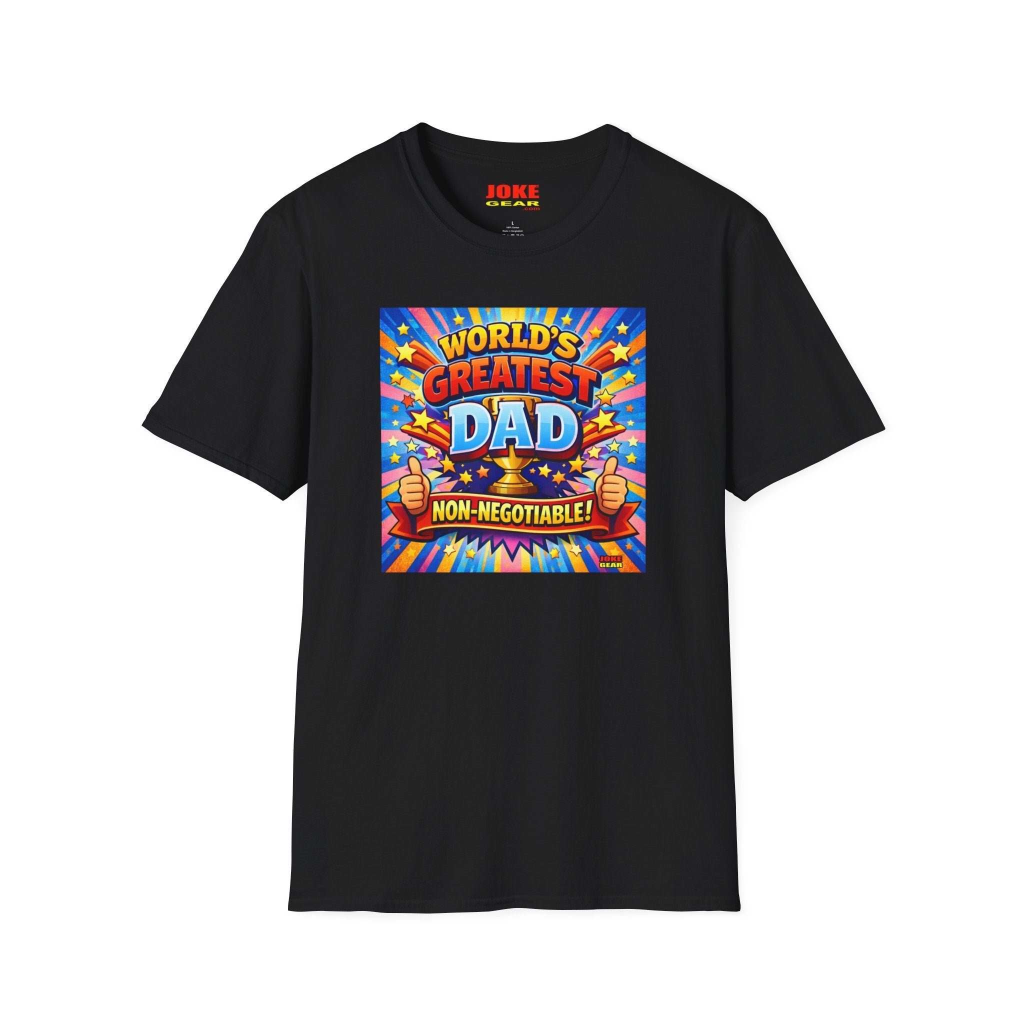 World's Greatest Dad T-Shirt — "Non-Negotiable" Retro Comic Design