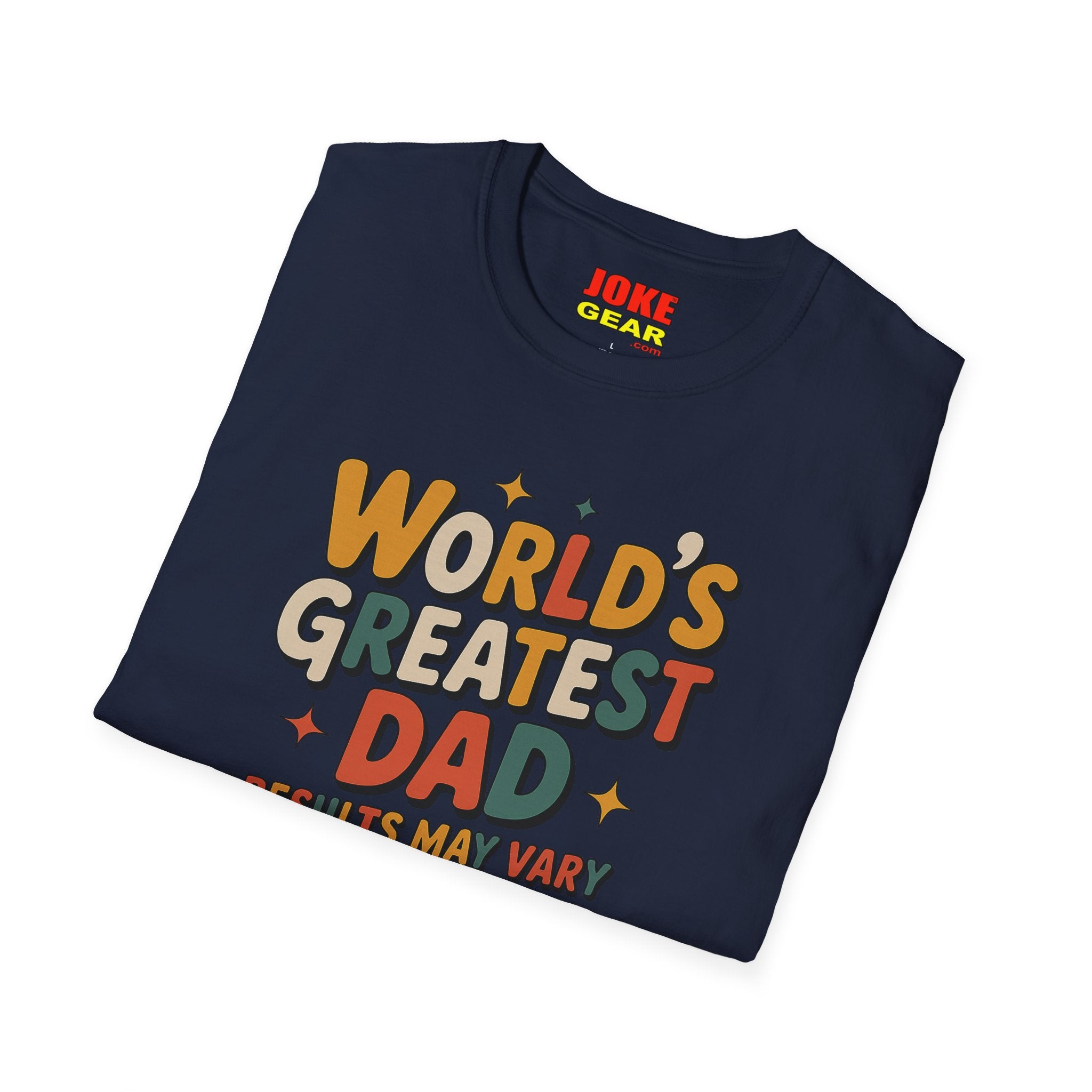 World’s Greatest Dad (Results May Vary) Retro Graphic Tee