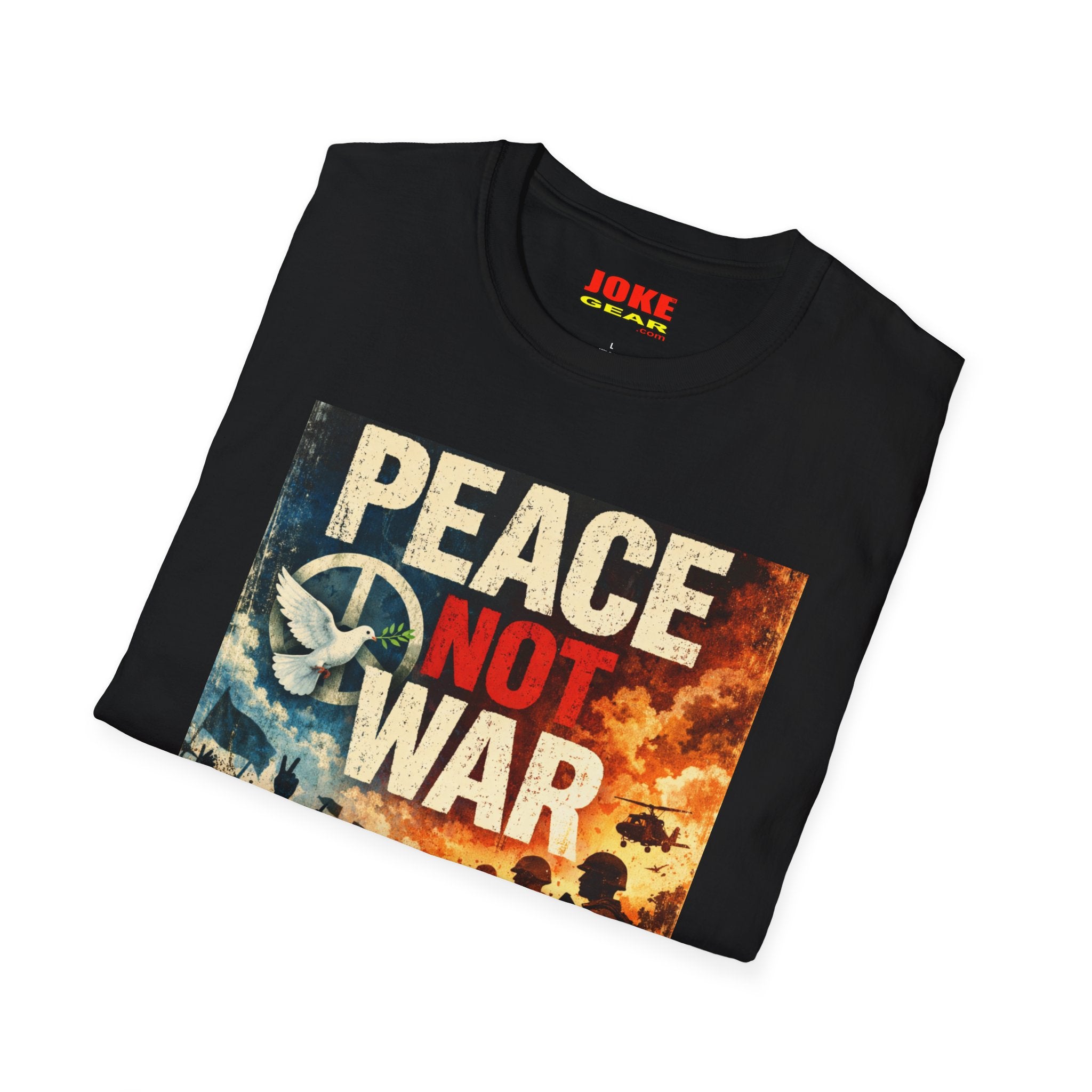 Peace Not War T-Shirt — Vintage Peace Sign Floral Graphic Tee