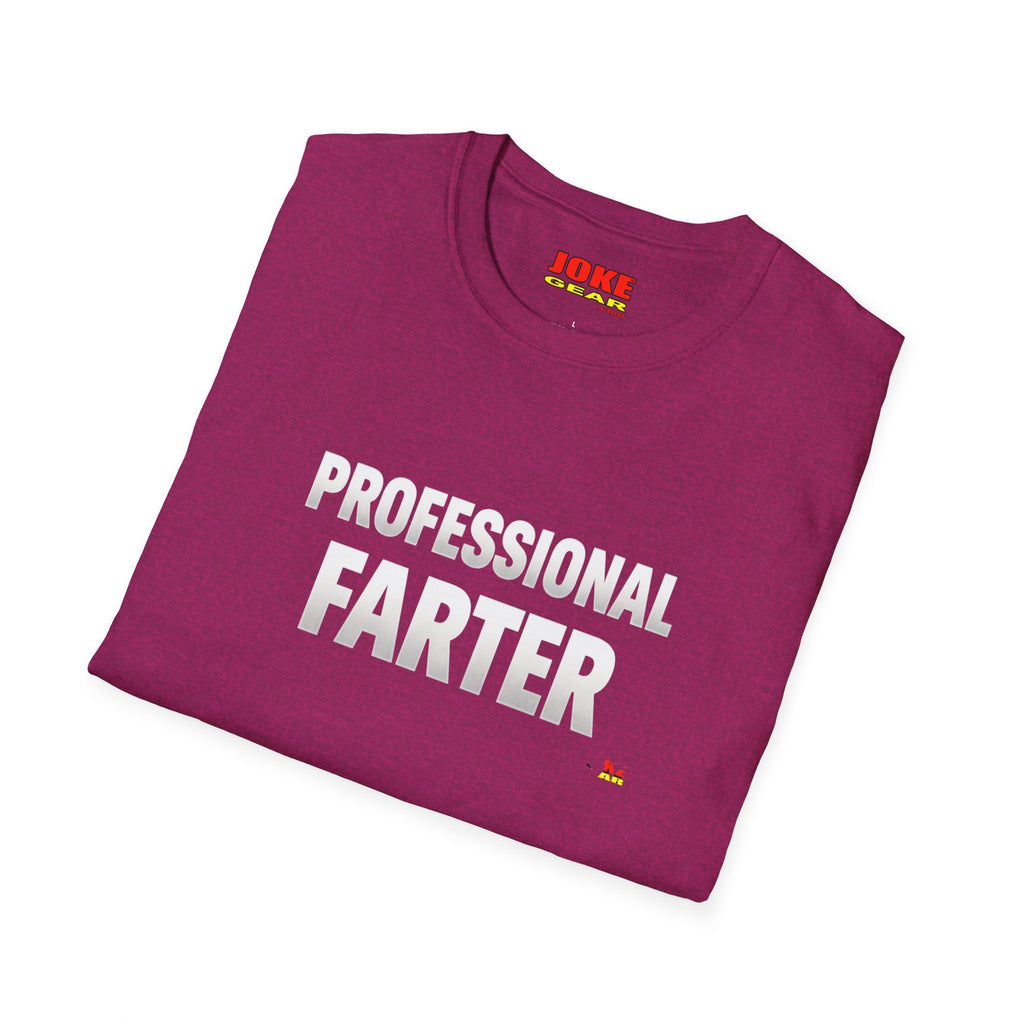 Professional Farter T-Shirt — Subtle White Text Tee for Fans & Gift