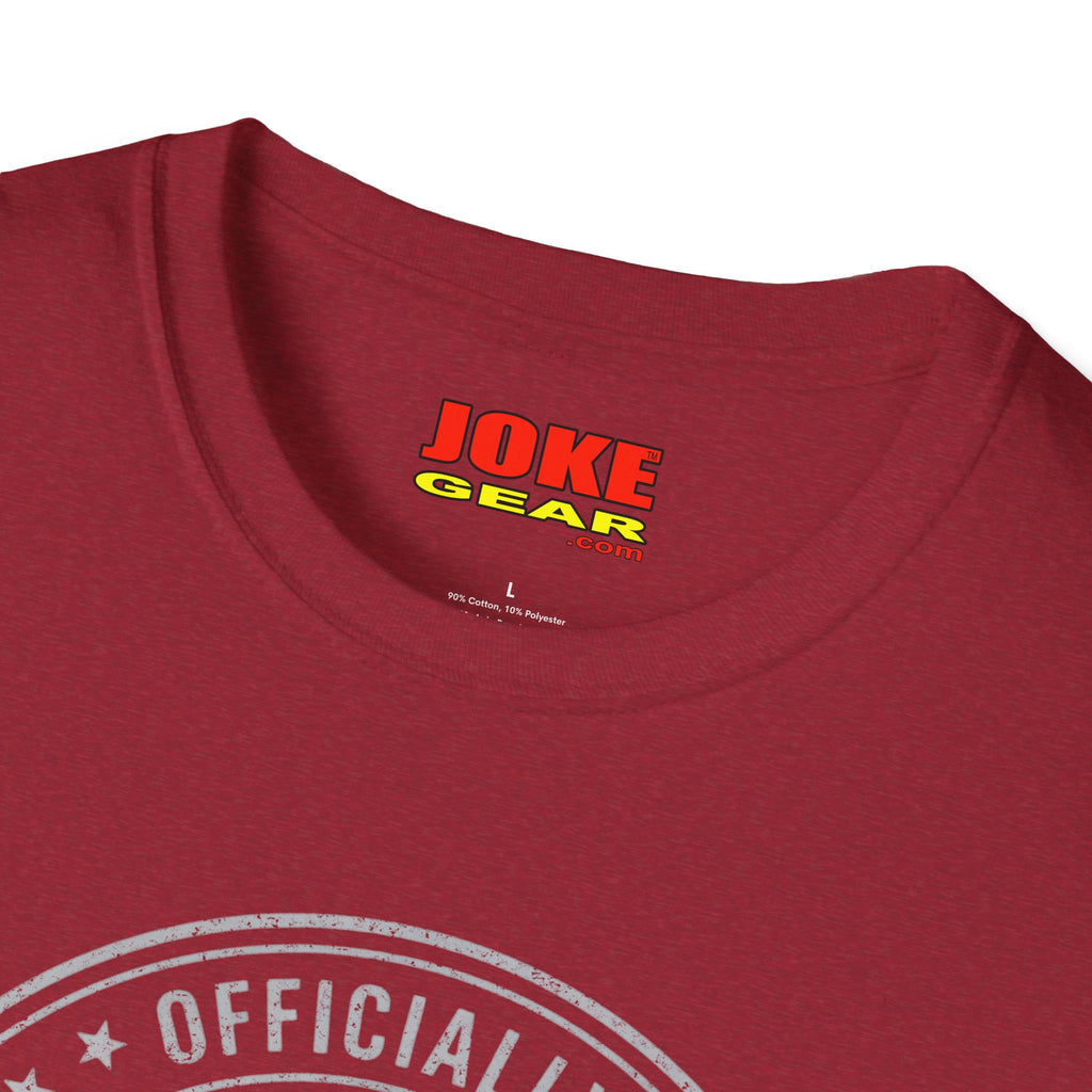 Retired Badge T-Shirt — "Officially Retired" Funny Retirement Tee