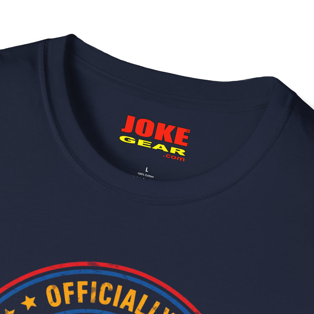 Retired Badge T-Shirt — "Officially Retired (Not My Problem Anymore)" Retirement Tee