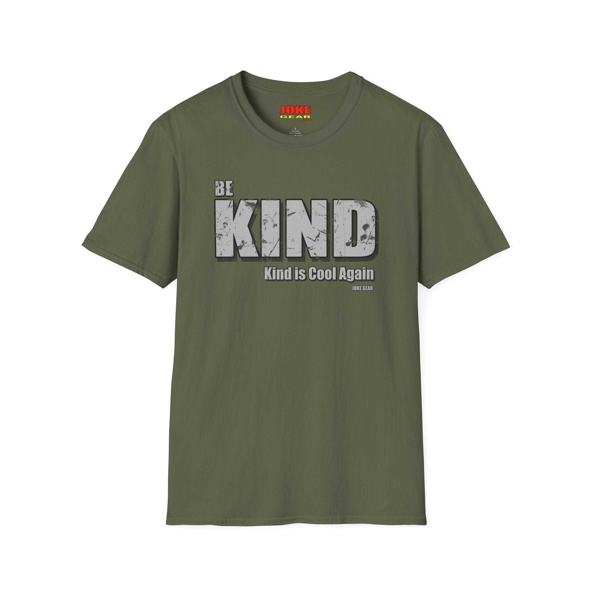 BE KIND T-Shirt — (BE KIND: Kind is Cool Again) Vintage Block Letter Tee