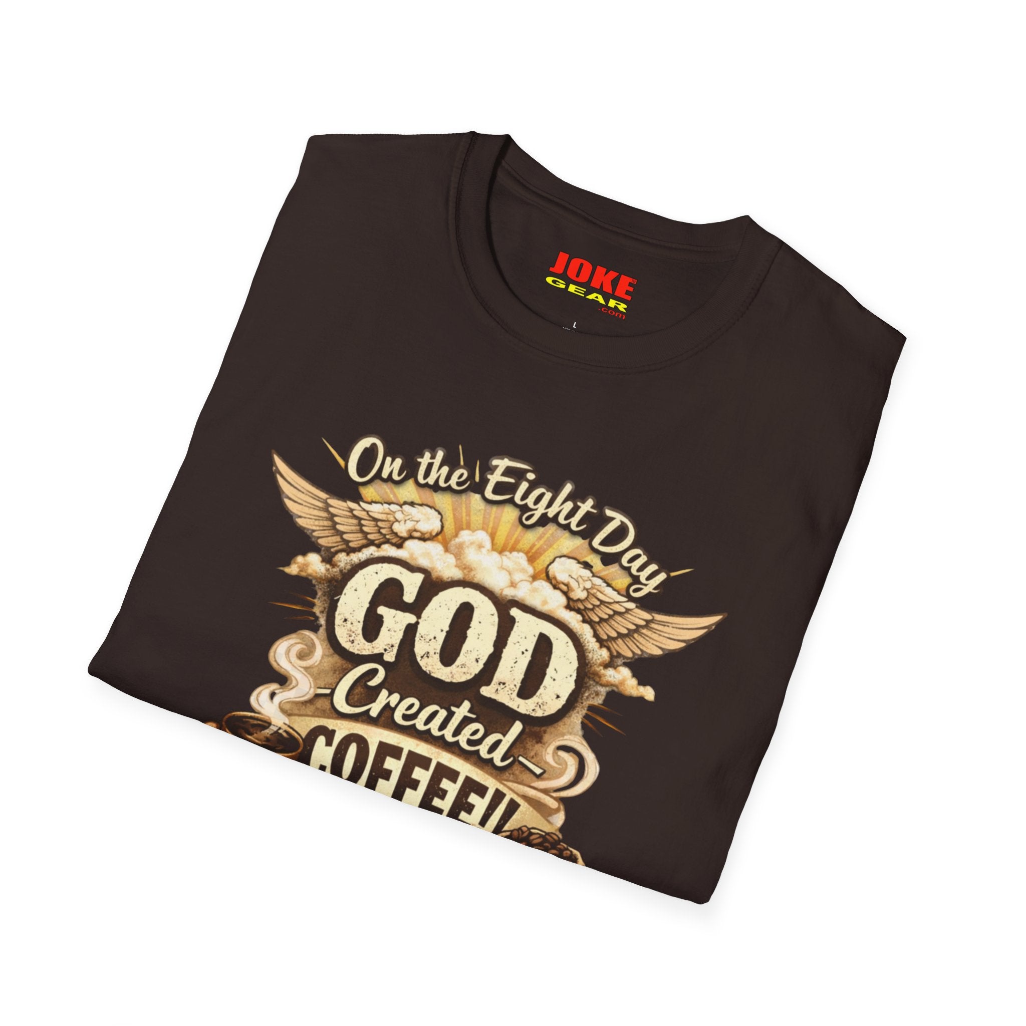 God Created Coffee T-Shirt — Vintage Coffee Lover Tee