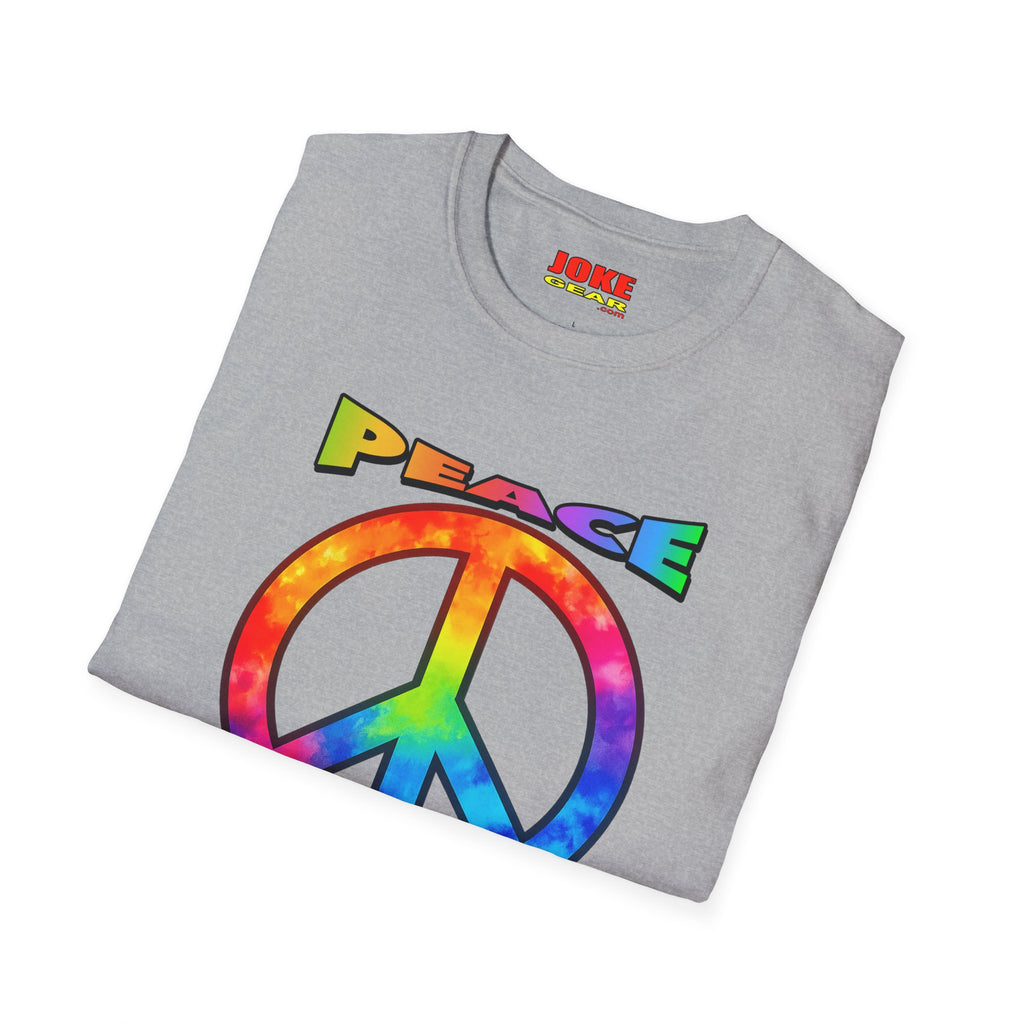 Peace NOT War T-Shirt — Tie-Dye Peace Symbol Retro Graphic Tee