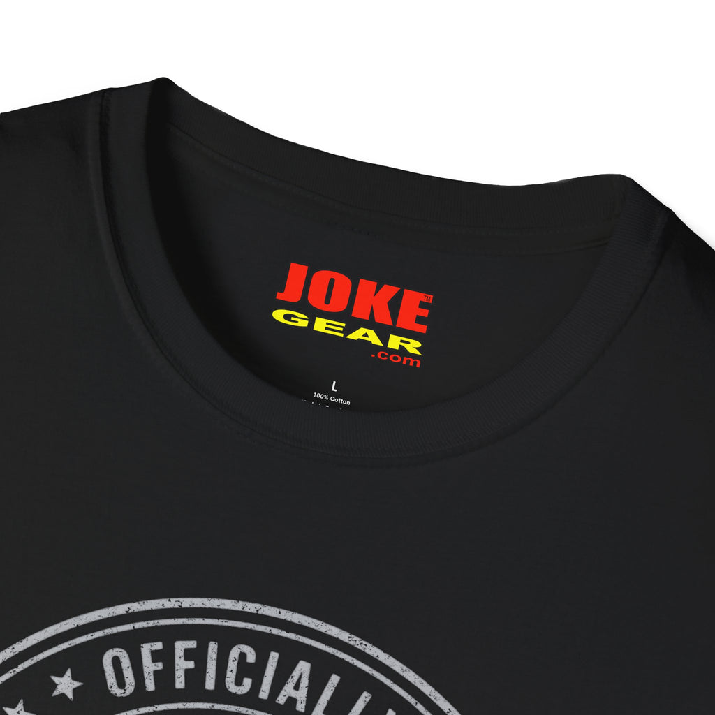 Retired Badge T-Shirt — "Officially Retired" Funny Retirement Tee