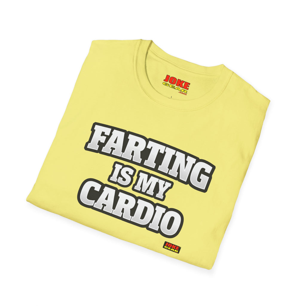 Funny Graphic T-Shirt — “FARTING IS MY CARDIO” Retro Bold Text Tee