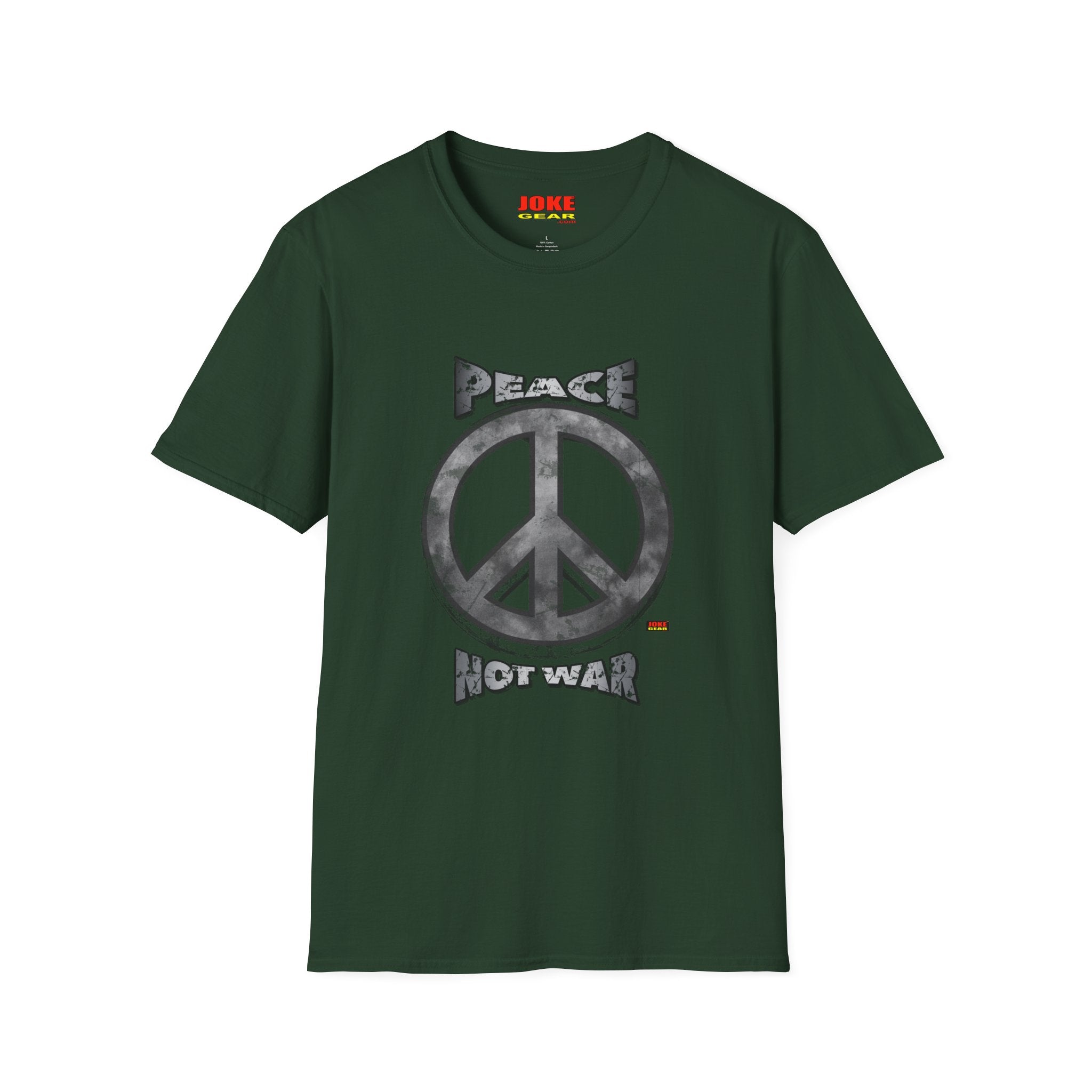 Peace NOT War T-Shirt — Distressed Camo Peace Sign Graphic Tee
