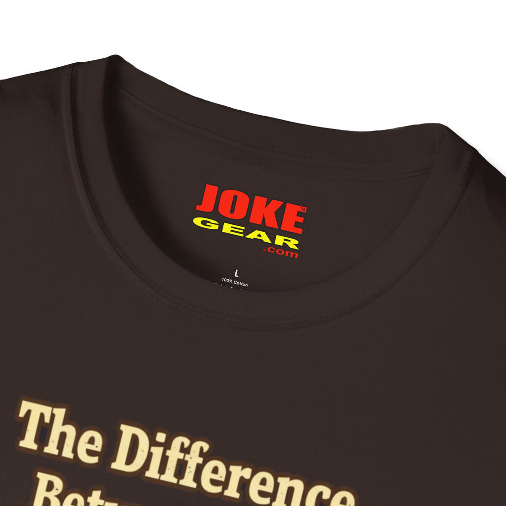 Coffee Shirt - "The Difference Between Your Opinion and Coffee... I Asked for the Coffee" Funny Graphic Tee