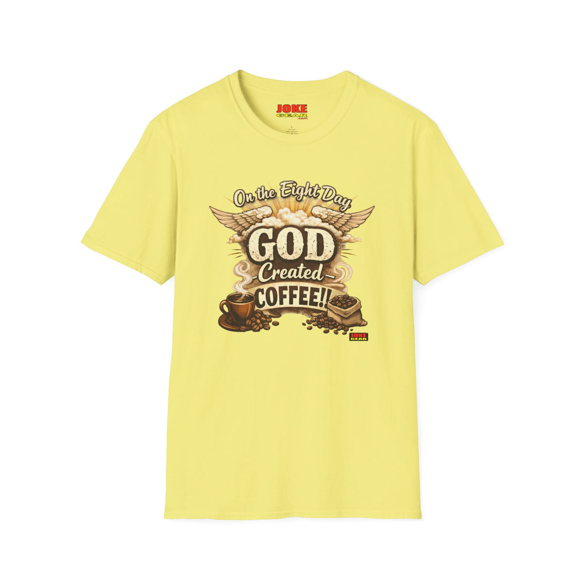 God Created Coffee T-Shirt — Vintage Coffee Lover Tee