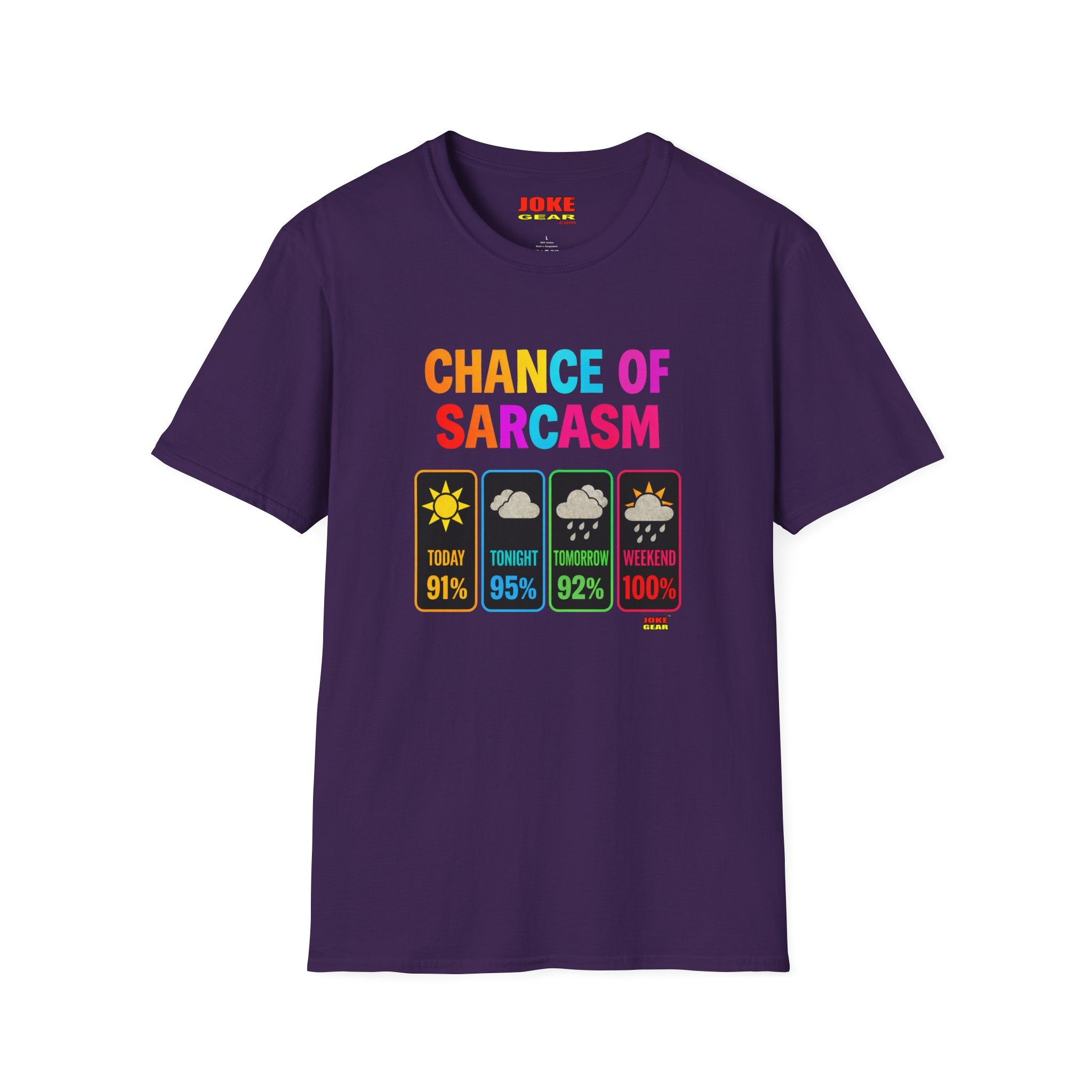 Chance of Sarcasm Graphic T-Shirt — Funny Weather Forecast Tee