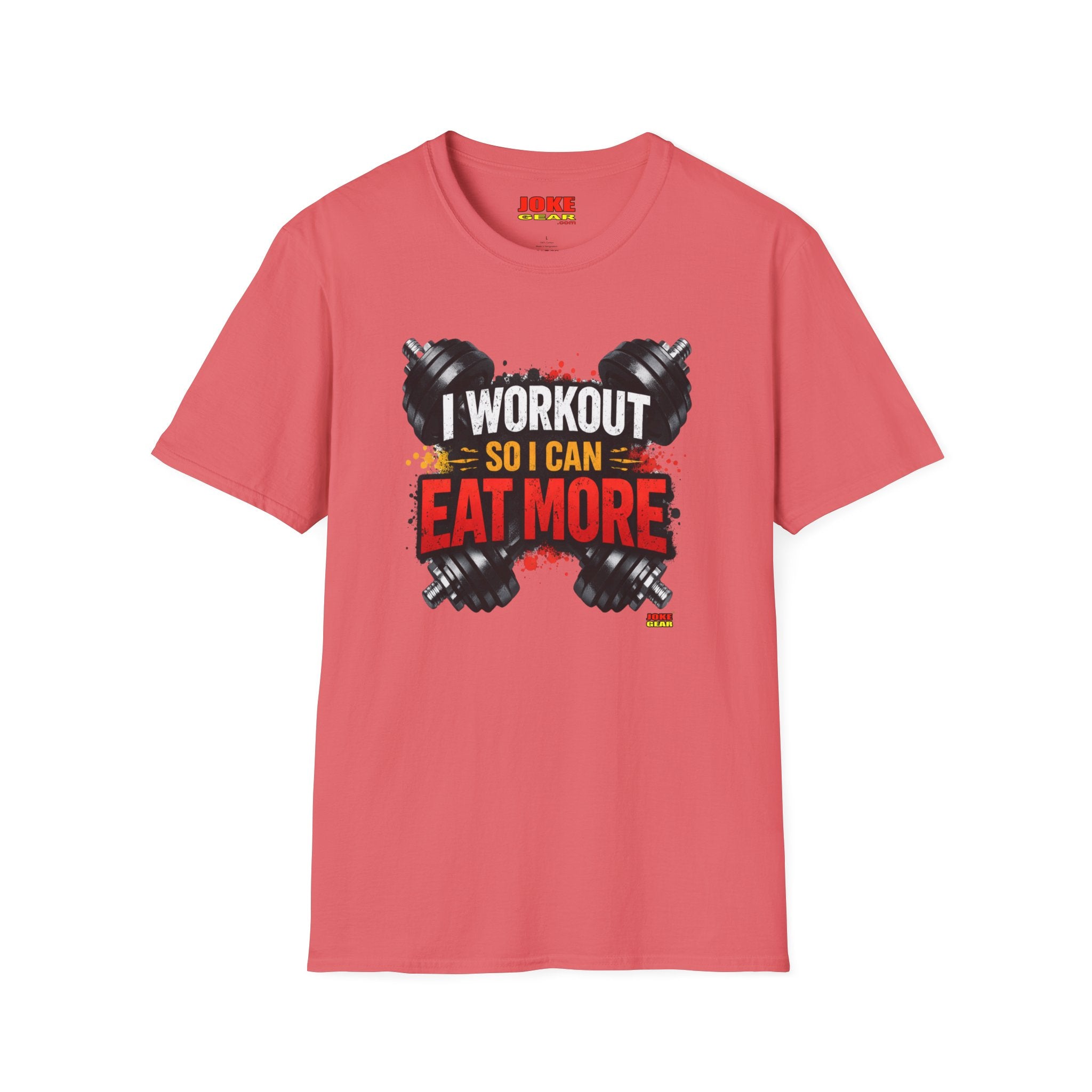 Workout T-Shirt — "I Workout So I Can Eat More" Funny Gym Tee