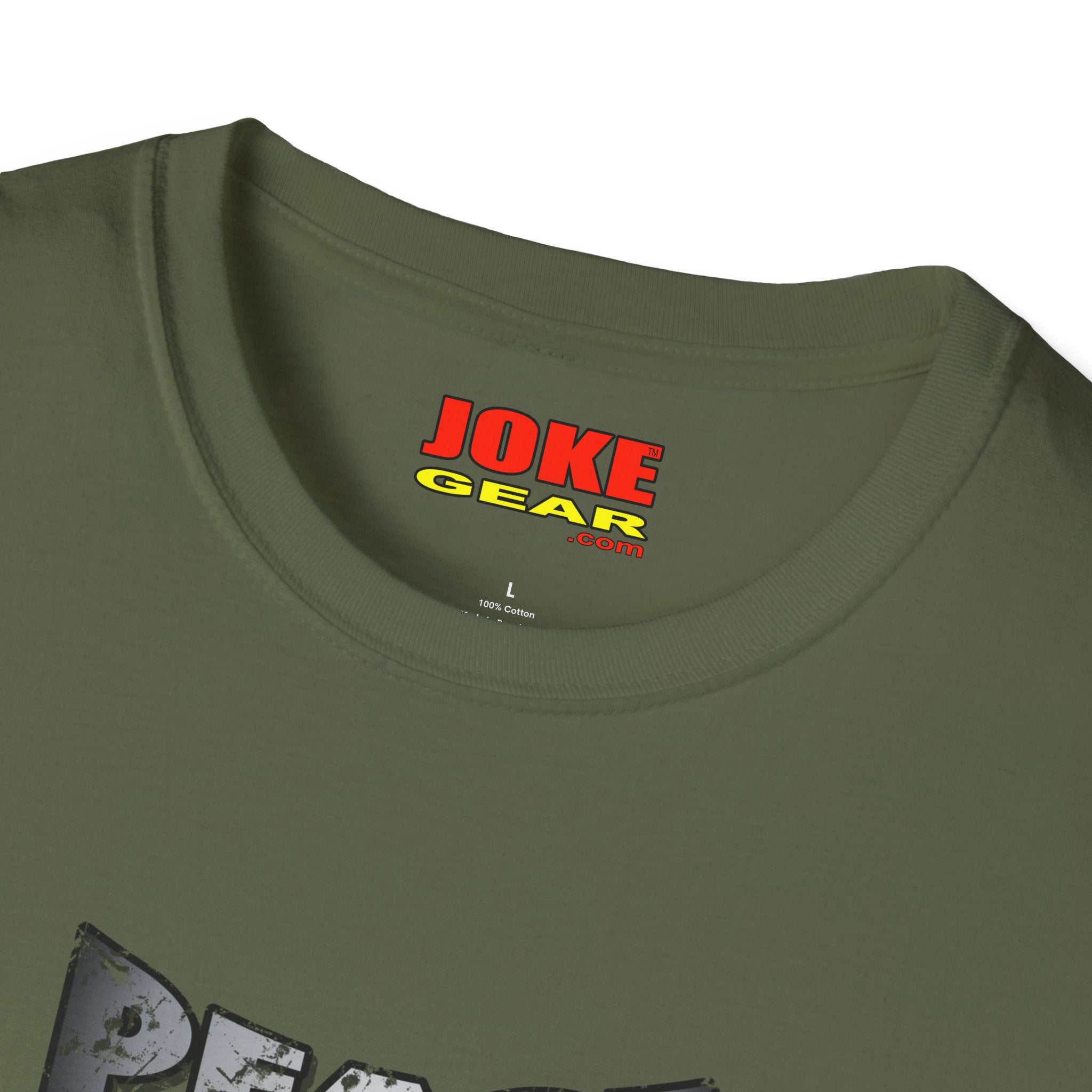 Peace NOT War T-Shirt — Distressed Camo Peace Sign Graphic Tee