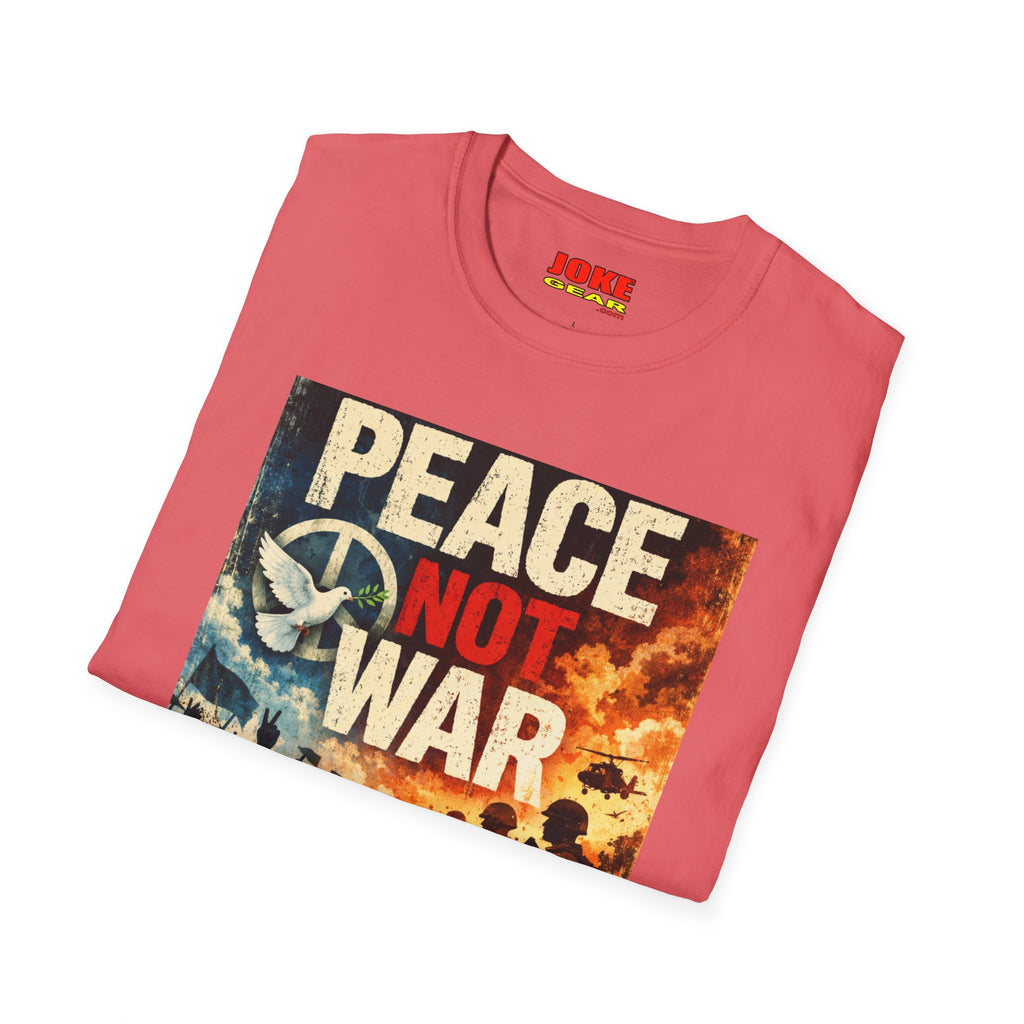 Peace Not War T-Shirt — Vintage Peace Sign Floral Graphic Tee
