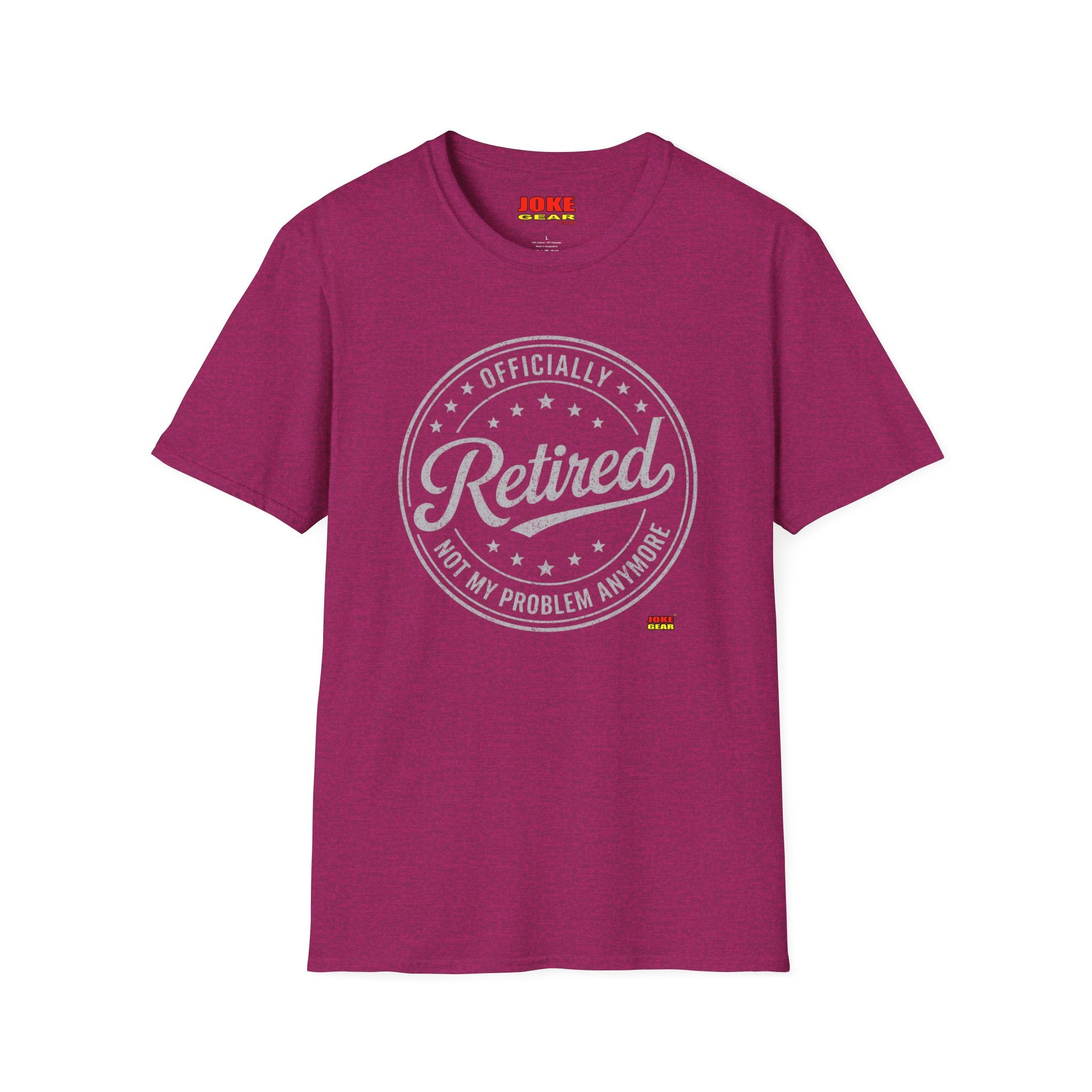 Retired Badge T-Shirt — "Officially Retired" Funny Retirement Tee